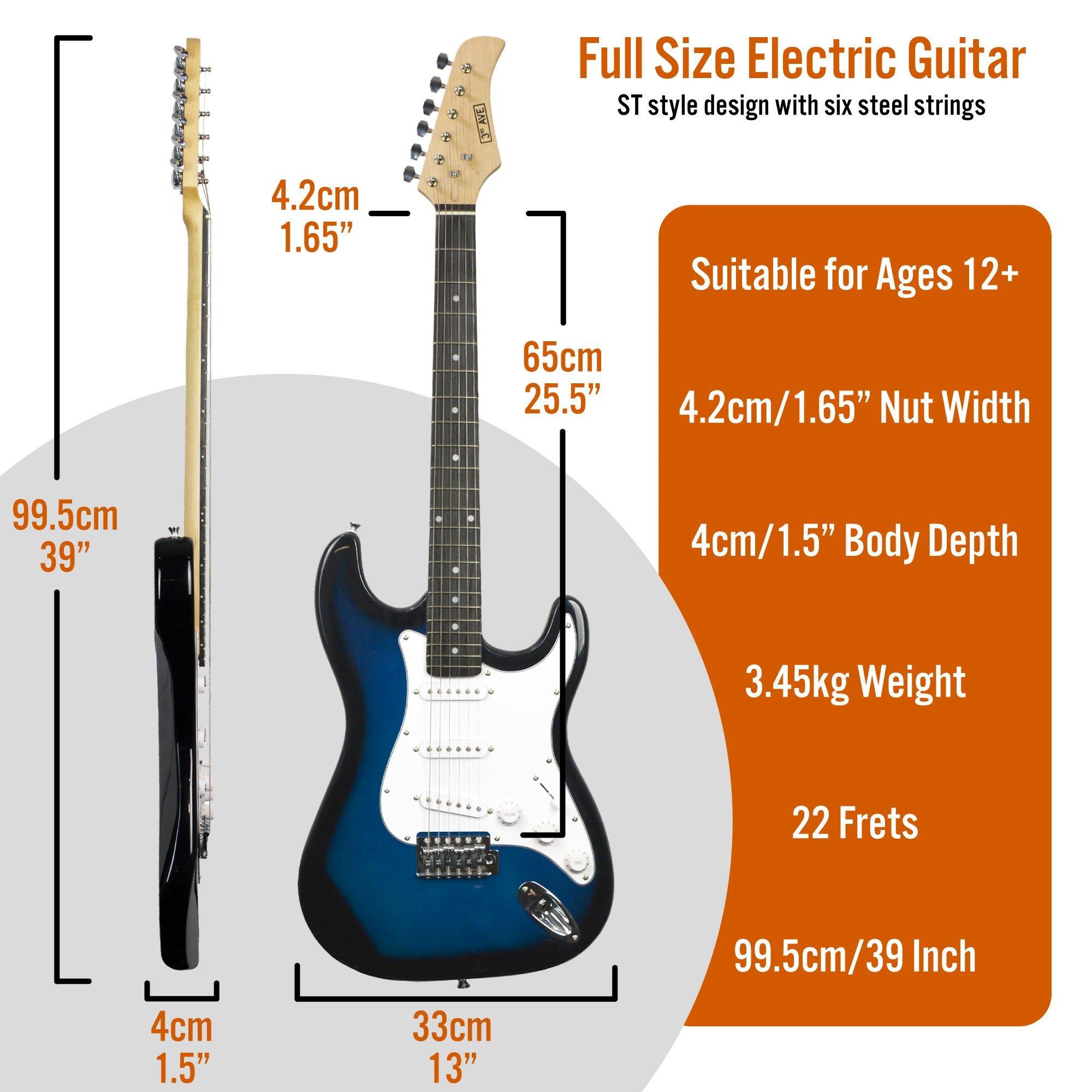 Blueburst - 3rd Avenue - Full Size Electric Guitar Pack with Amp - 2