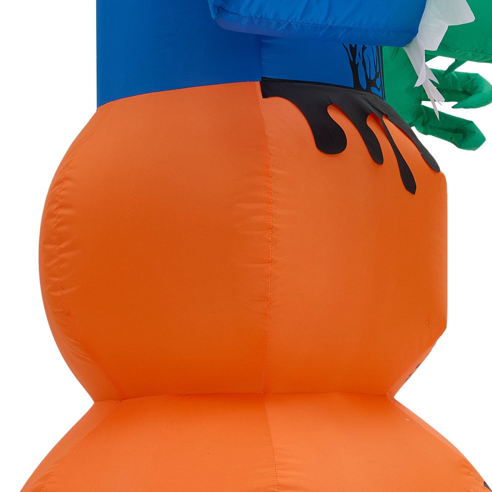 Multi - LIFE IDEAS - 6ft Halloween Inflatable Stacked Pumpkin Ghost - 5