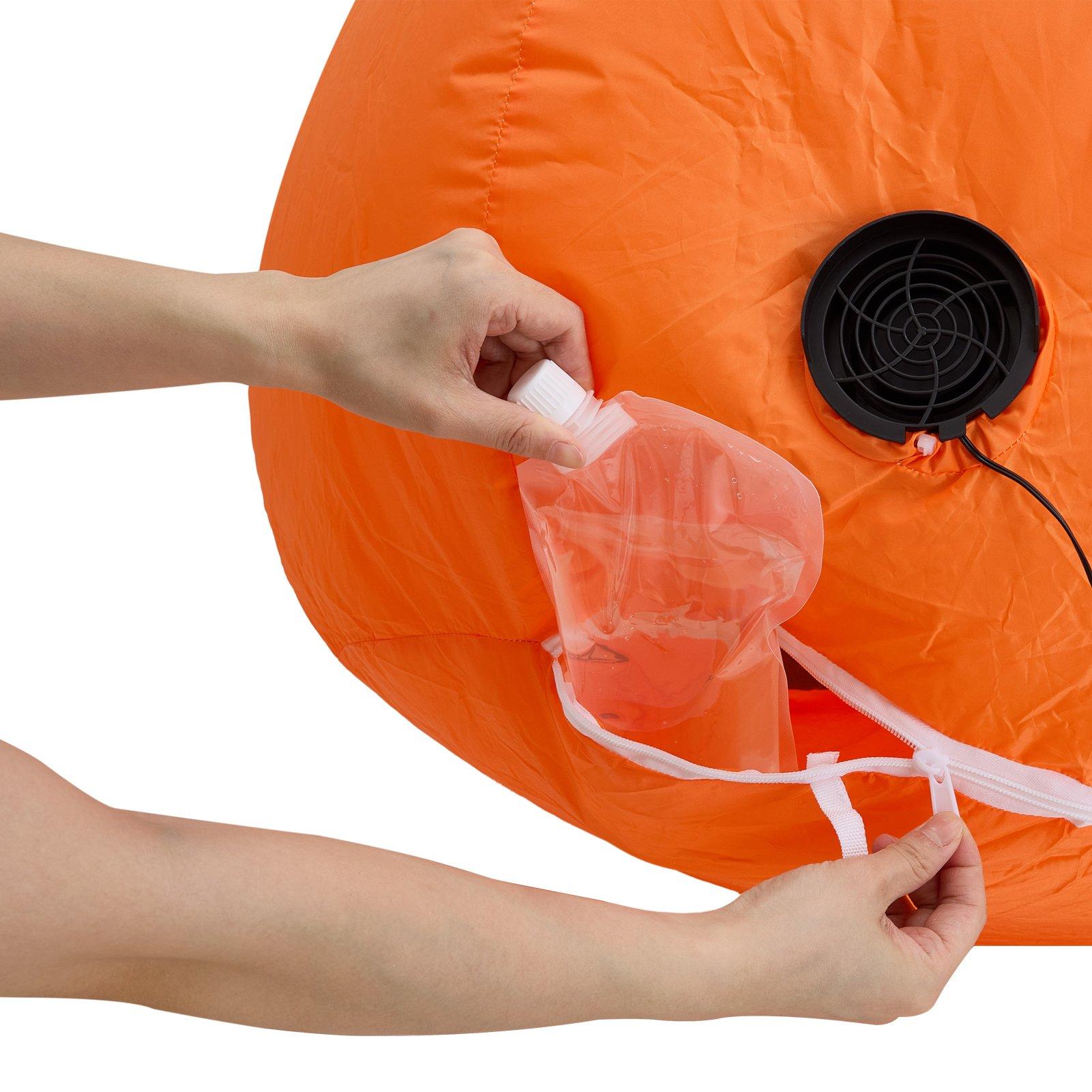 Multi - LIFE IDEAS - 6ft Halloween Inflatable Stacked Pumpkin Ghost - 6