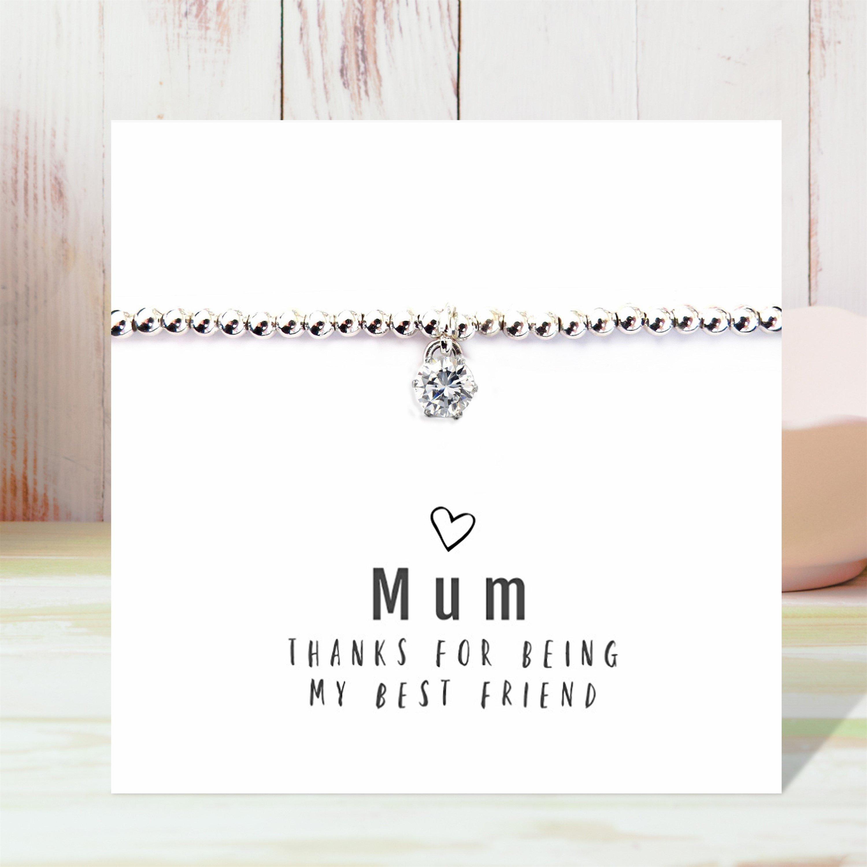 Silver - Aye Do Gifts - Mum Best Friend - Bracelet & Gift Card 00803-CD-SB - 1
