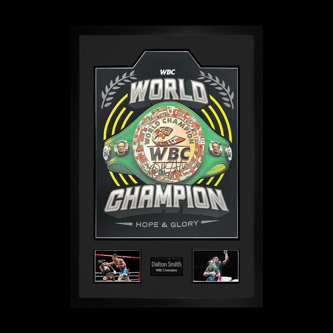 The Fan Cave  Dalton Smith Signed Wbc Shirt Premium - Black - 850x600mm