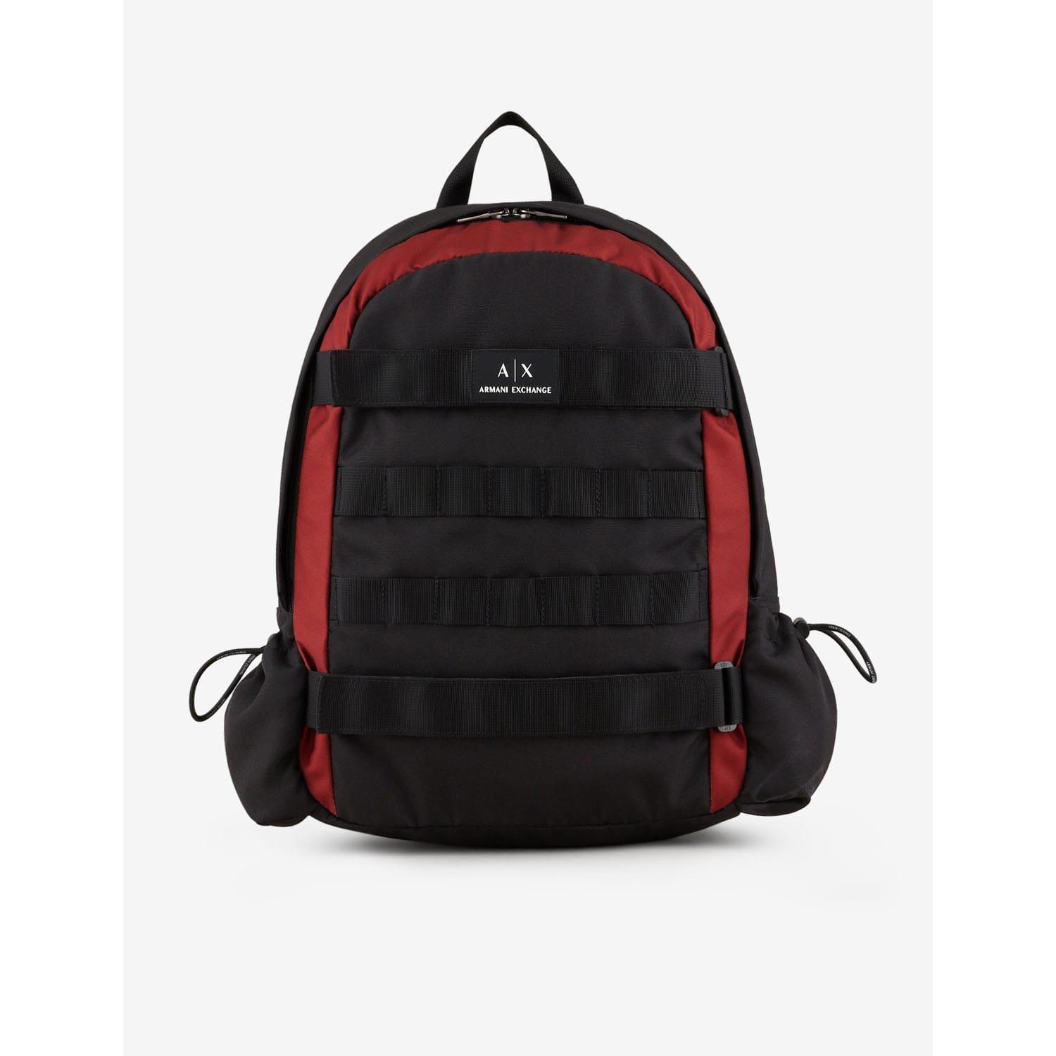 Armani Exchange Men's Backpack - Black Red