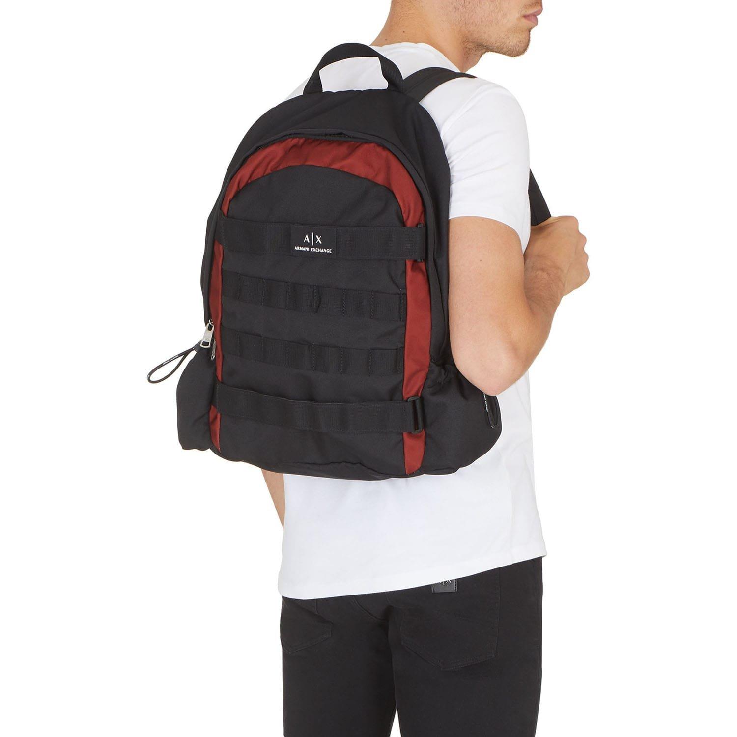 Black Red - Armani Exchange - Backpack - 4