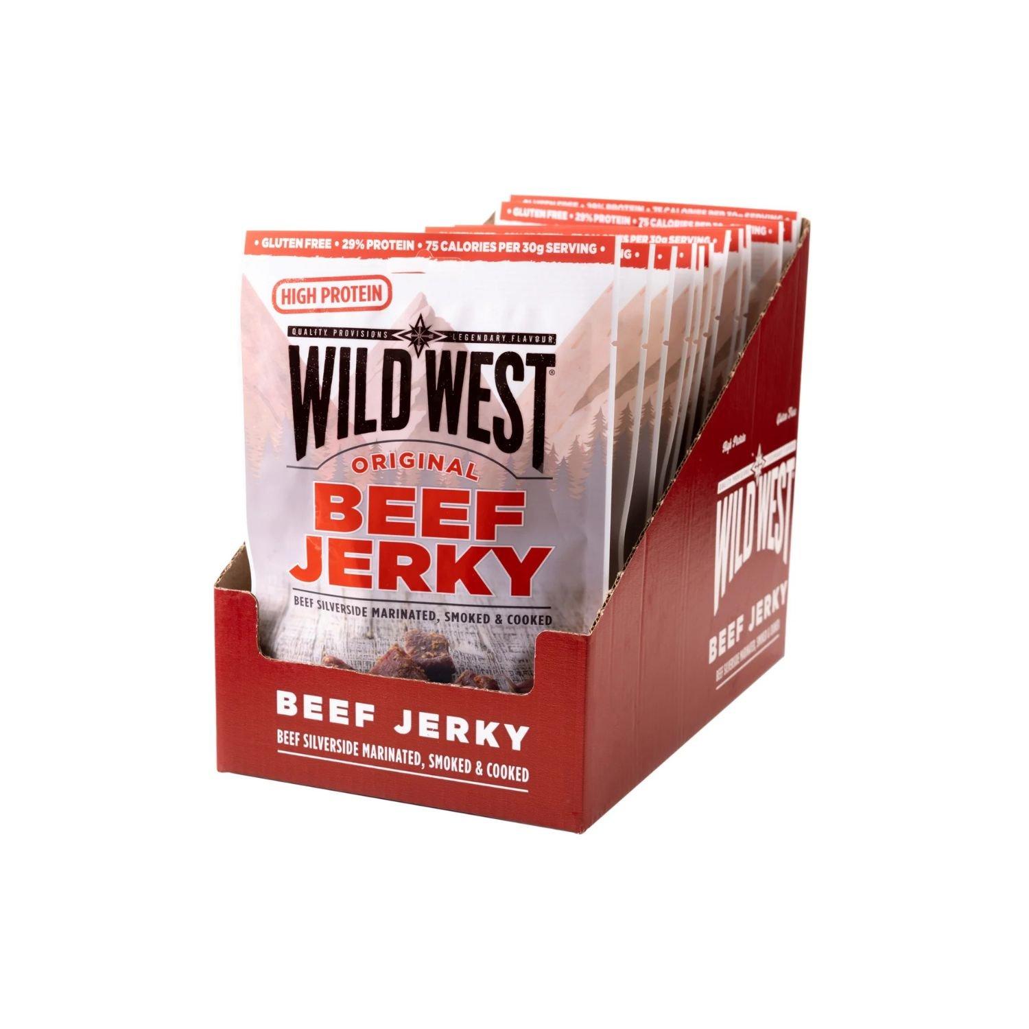 Wild West Jerky  Wild West Beef Jerky (12 X 25G Packs) - Original - Box of 12