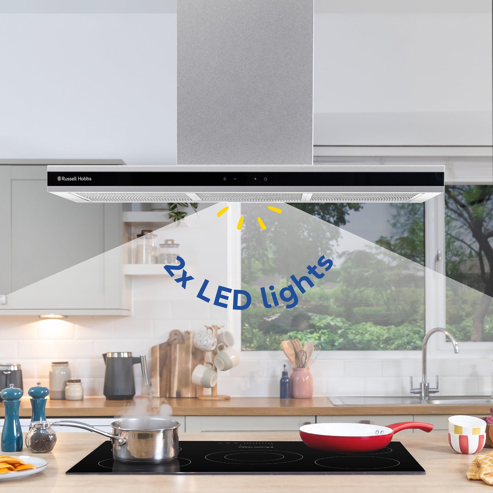 Stainless Steel - Russell Hobbs - RHICH904SS 90cm Island Cooker Hood Stainless Steel - 6