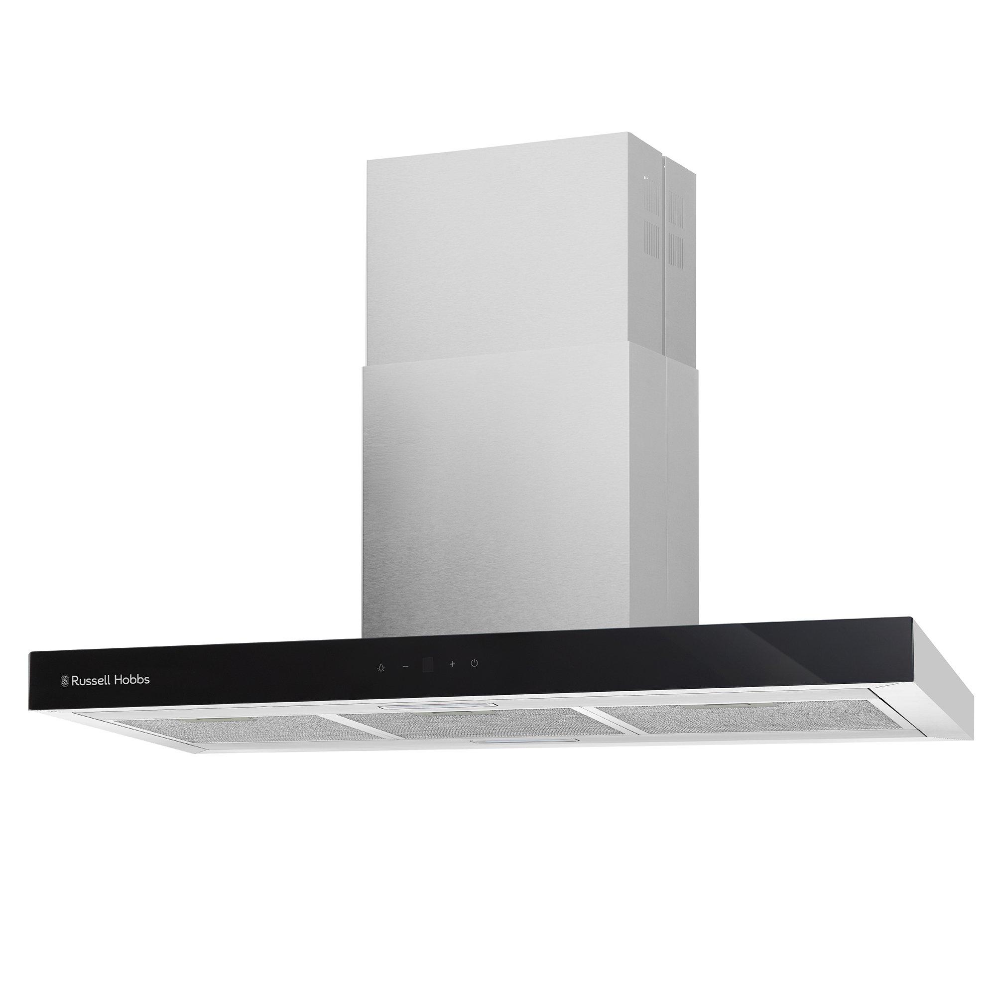 Stainless Steel - Russell Hobbs - RHICH904SS 90cm Island Cooker Hood Stainless Steel - 9