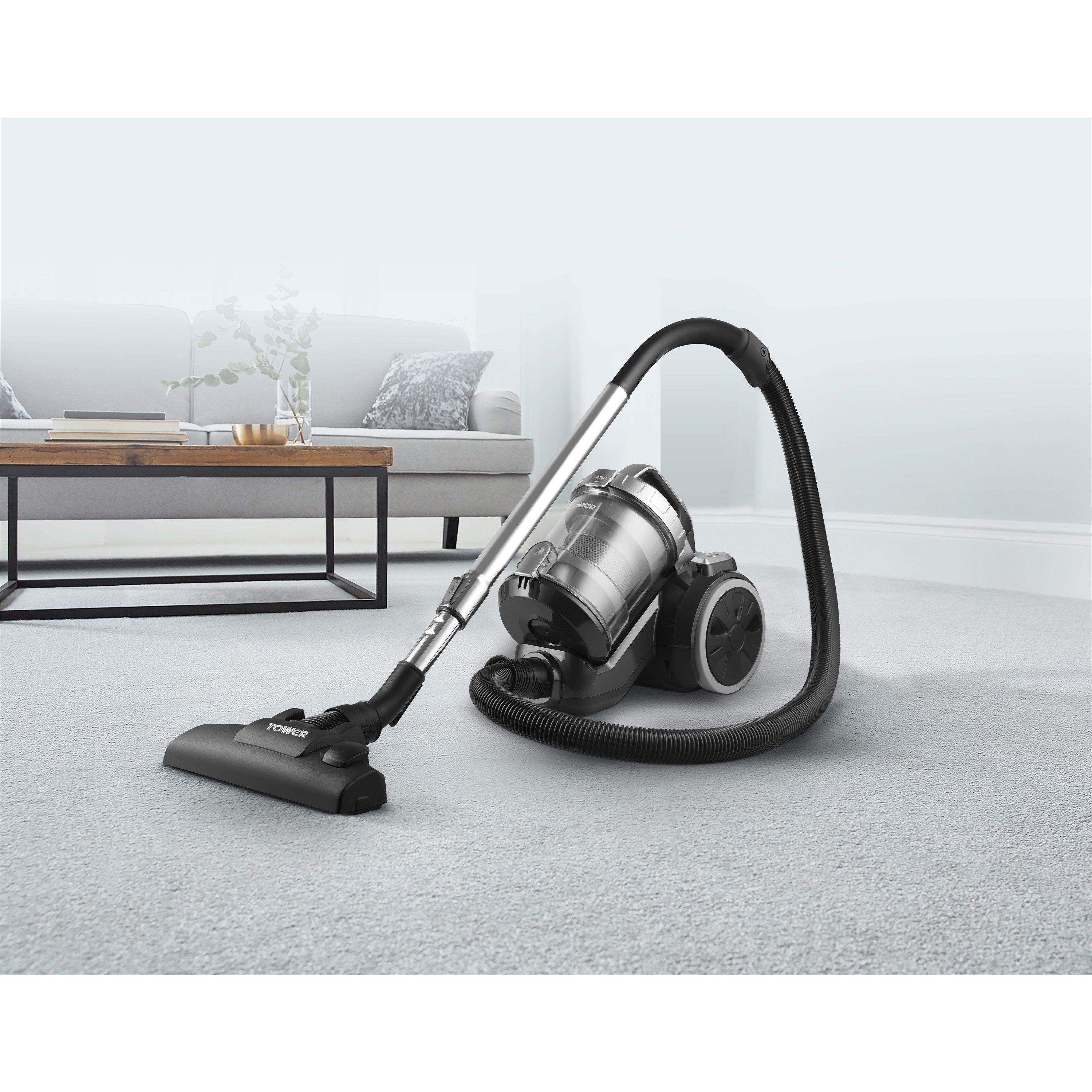Silver - Tower - T102004PLPET 1.5L Cylinder Vacuum Cleaner Platinum - 10