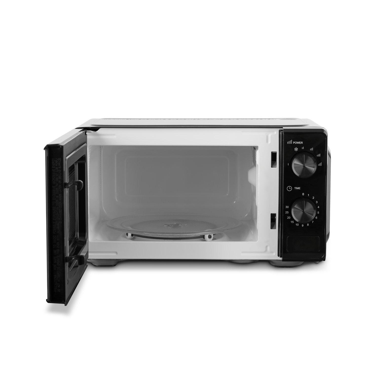 Black - Tower - 20L 800W Microwave Manual Solo Black - 3