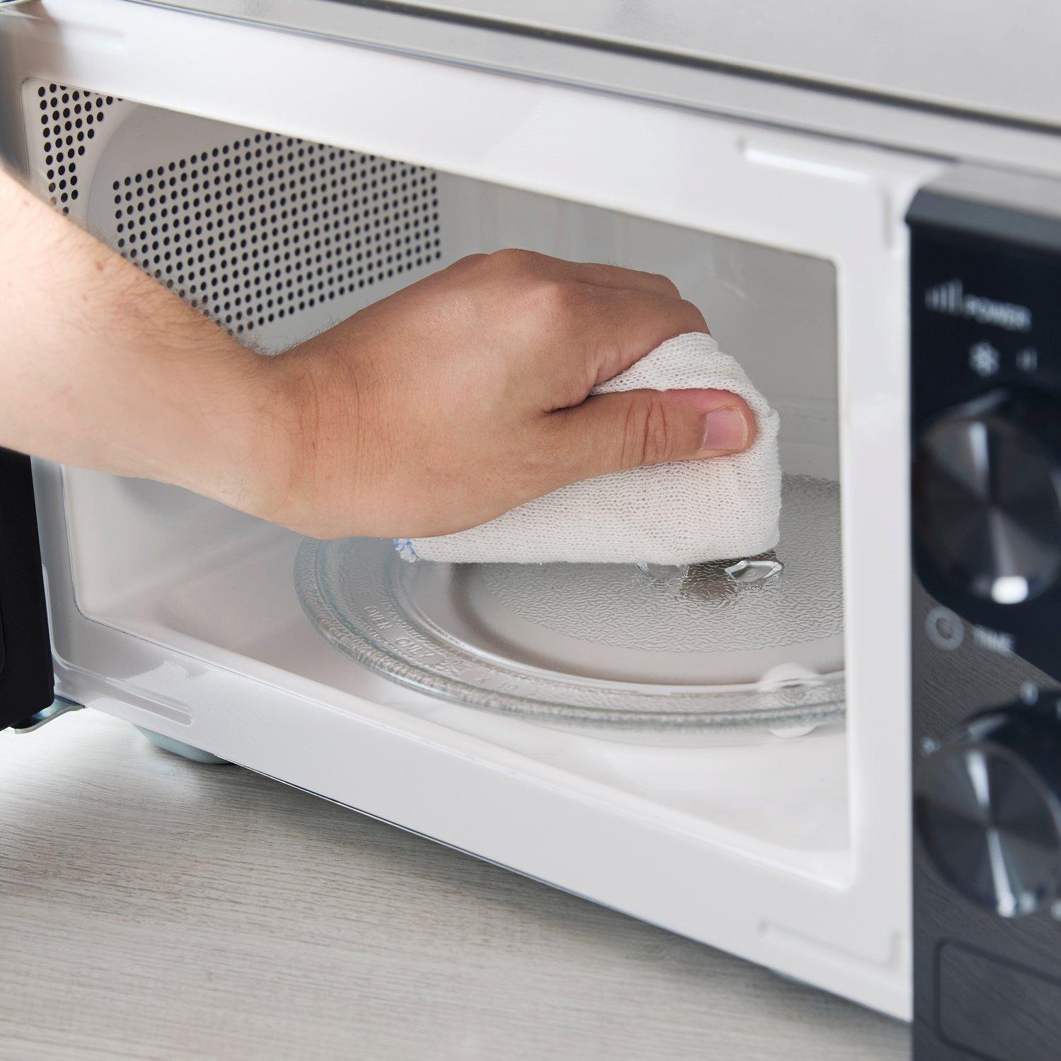 Black - Tower - 20L 800W Microwave Manual Solo Black - 6