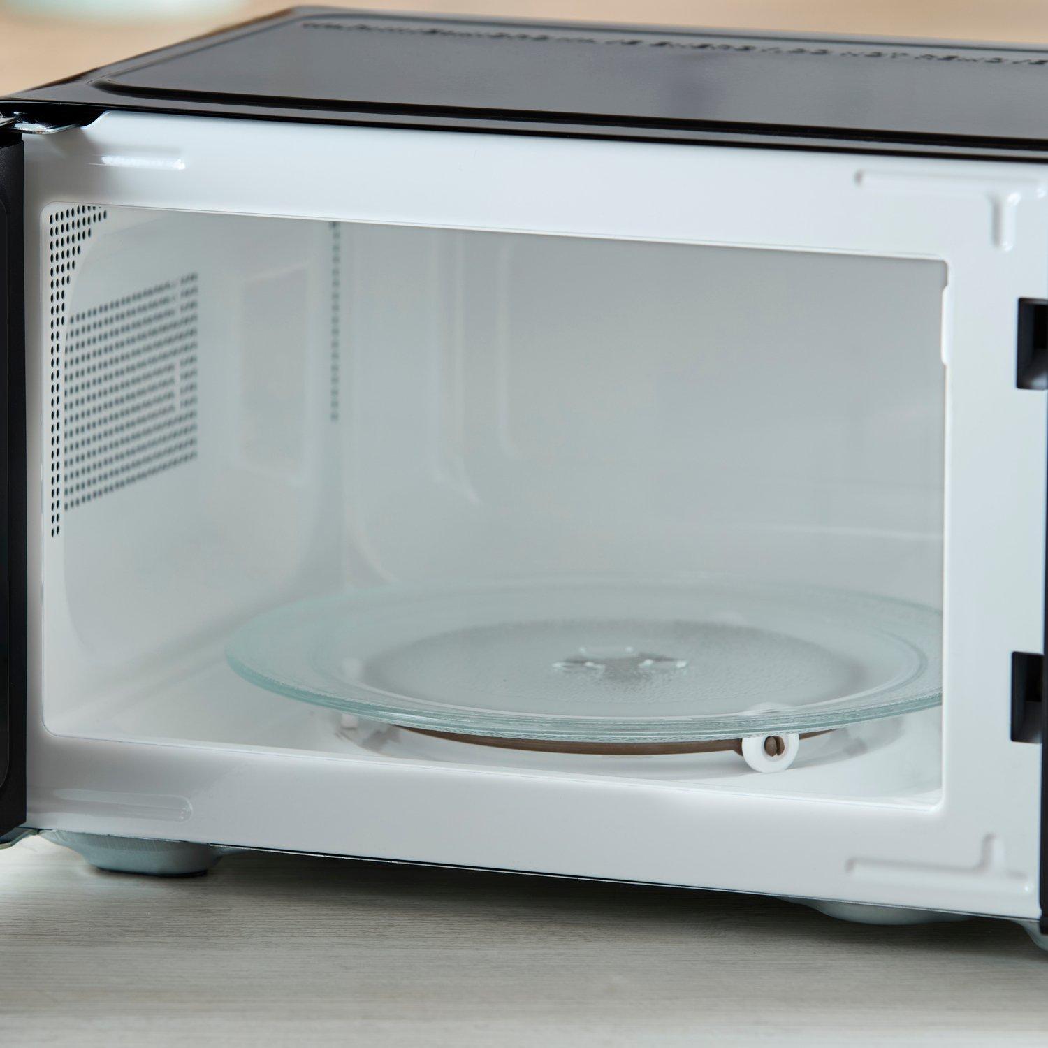 Black - Tower - 20L 800W Microwave Manual Solo Black - 7