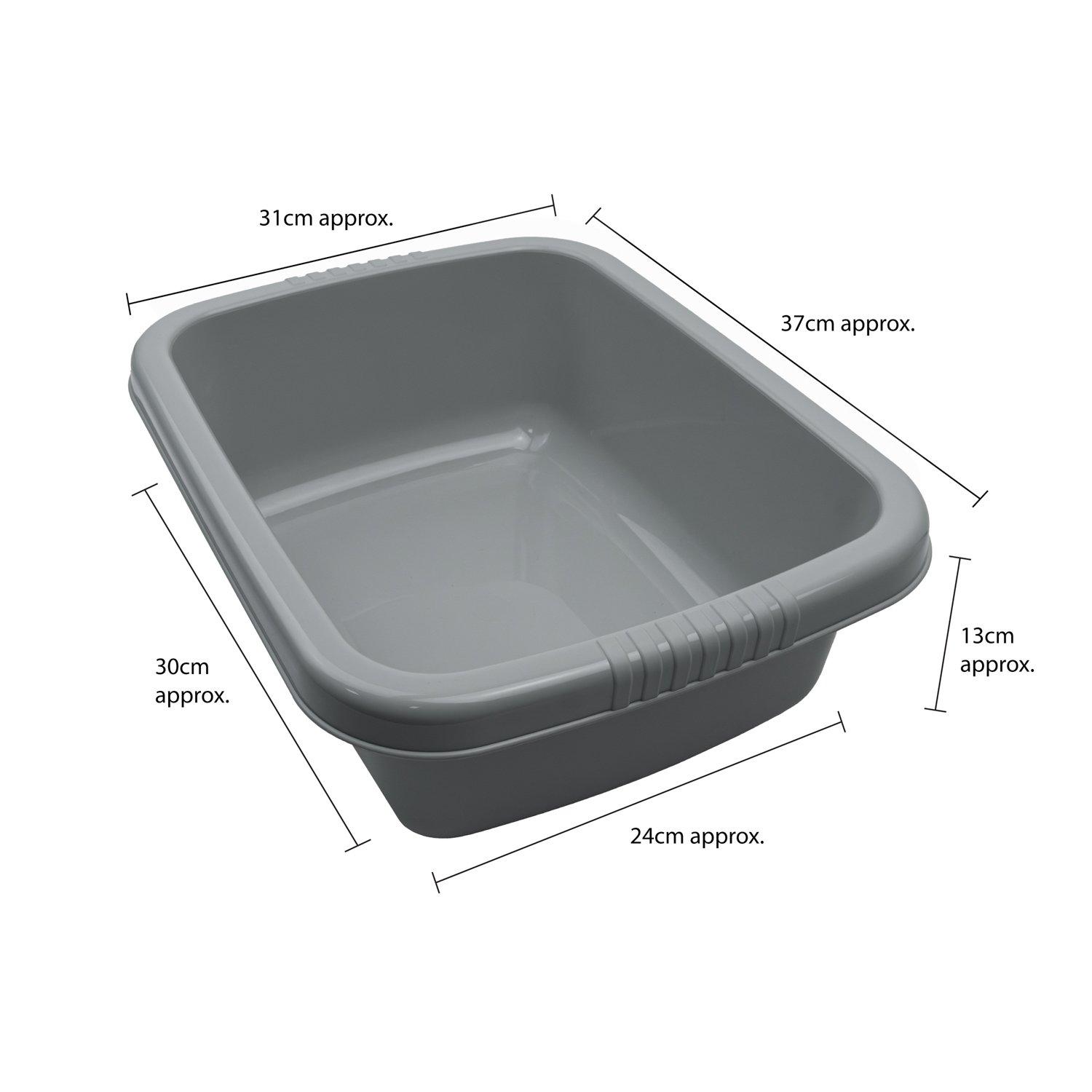 Grey - JVL - JVL Plastic Dish Drainer Washing Up Bowl and Soap - 4