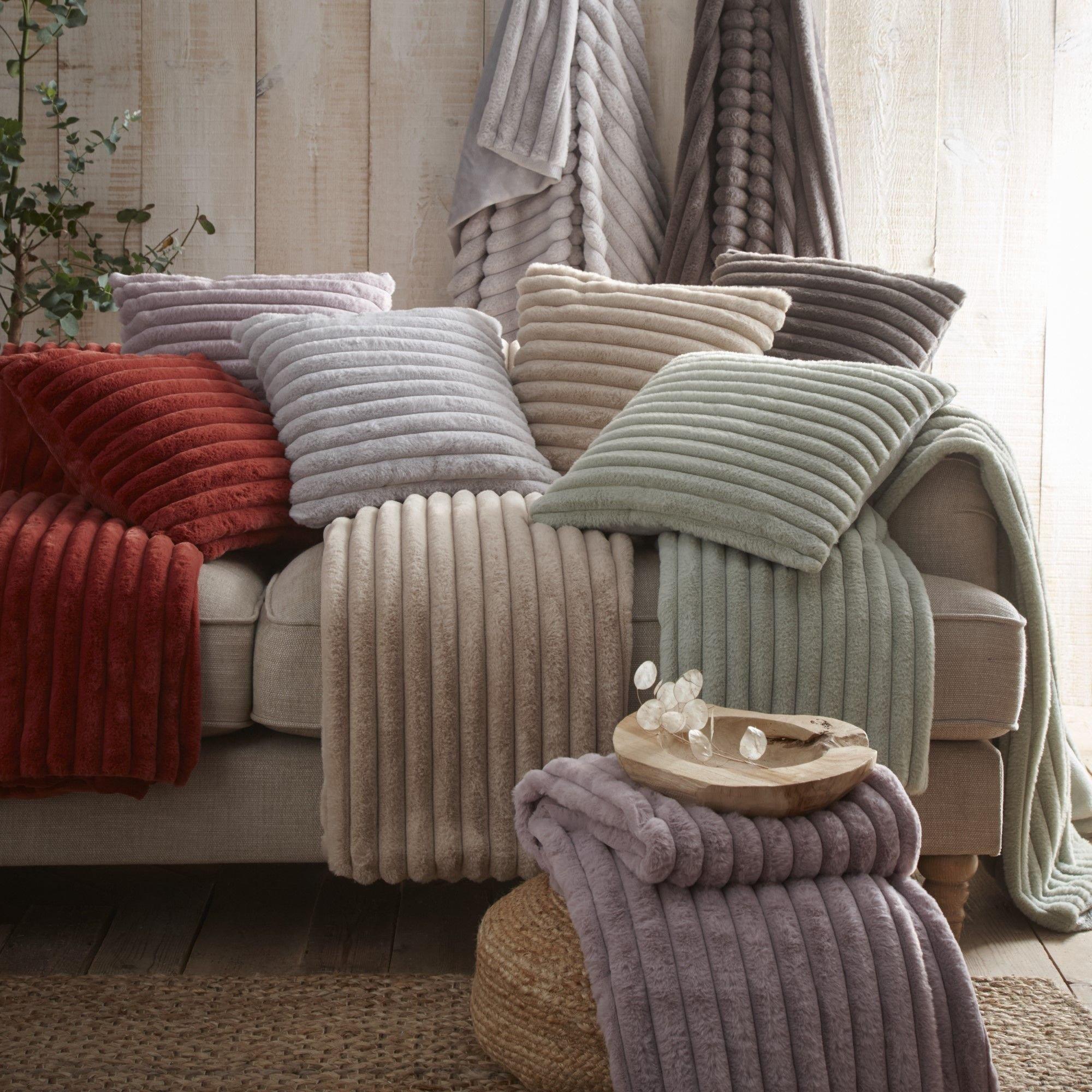 Terracotta - Appletree - Morritz Soft Reversible Bedspread Throw - Terracot - 4