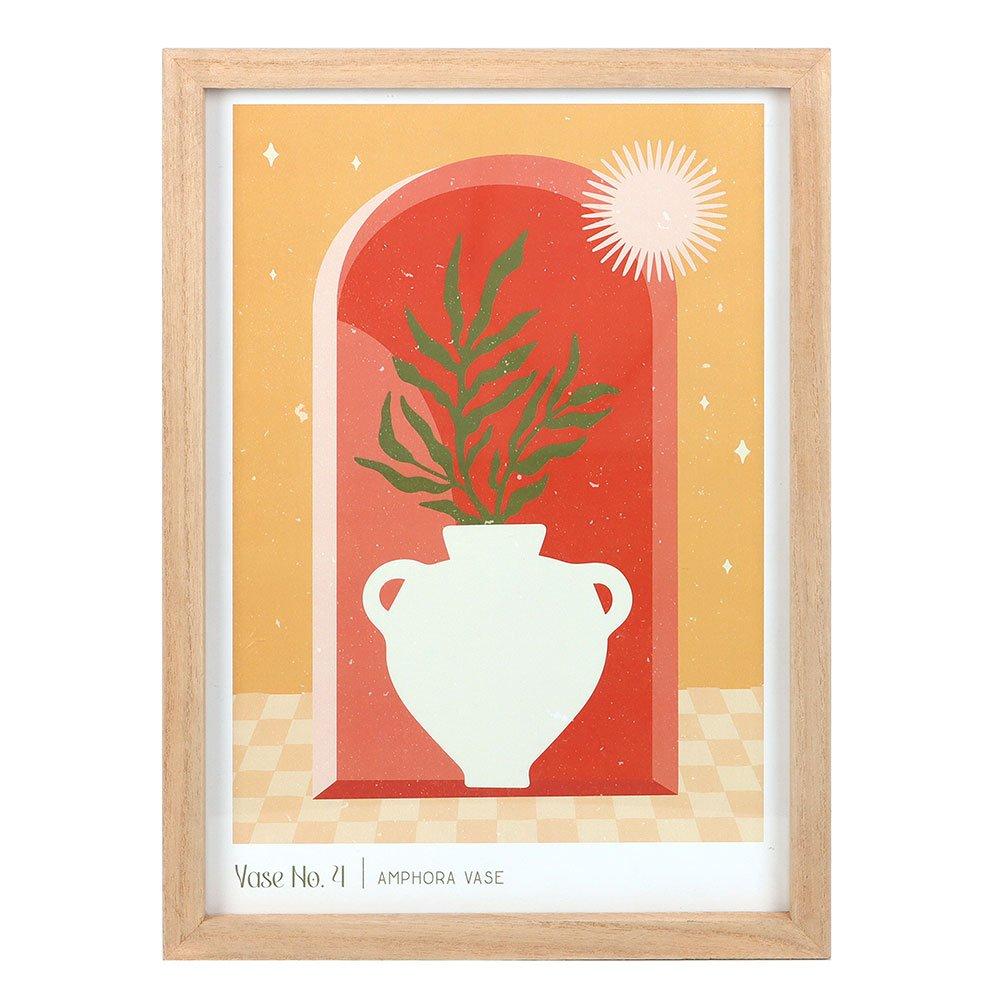 Cream - Something Different - Vase No.4 Framed Wall Art Print - 2