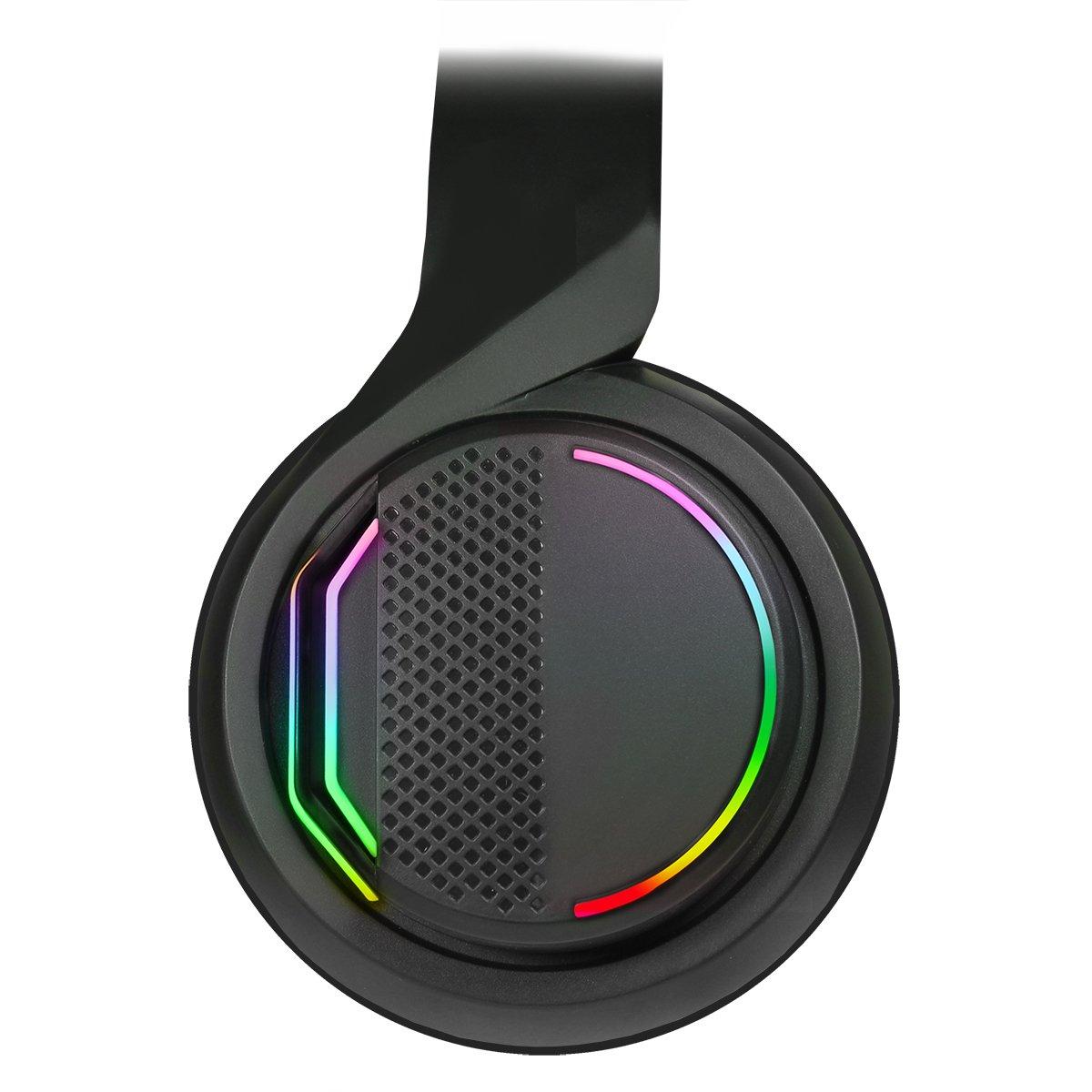 Noir - GameMax - GameMax Razor RGB Gaming Headset and Mic with 5.1 Surround Sound - 3