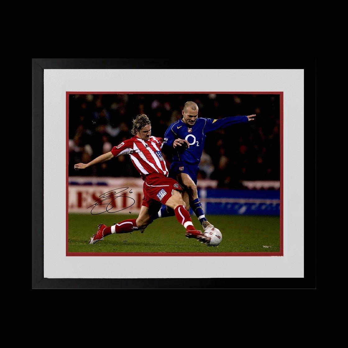 Red - The Fan Cave - Phil Jagielka Signed Sheff Utd Image Deluxe Frame - 1