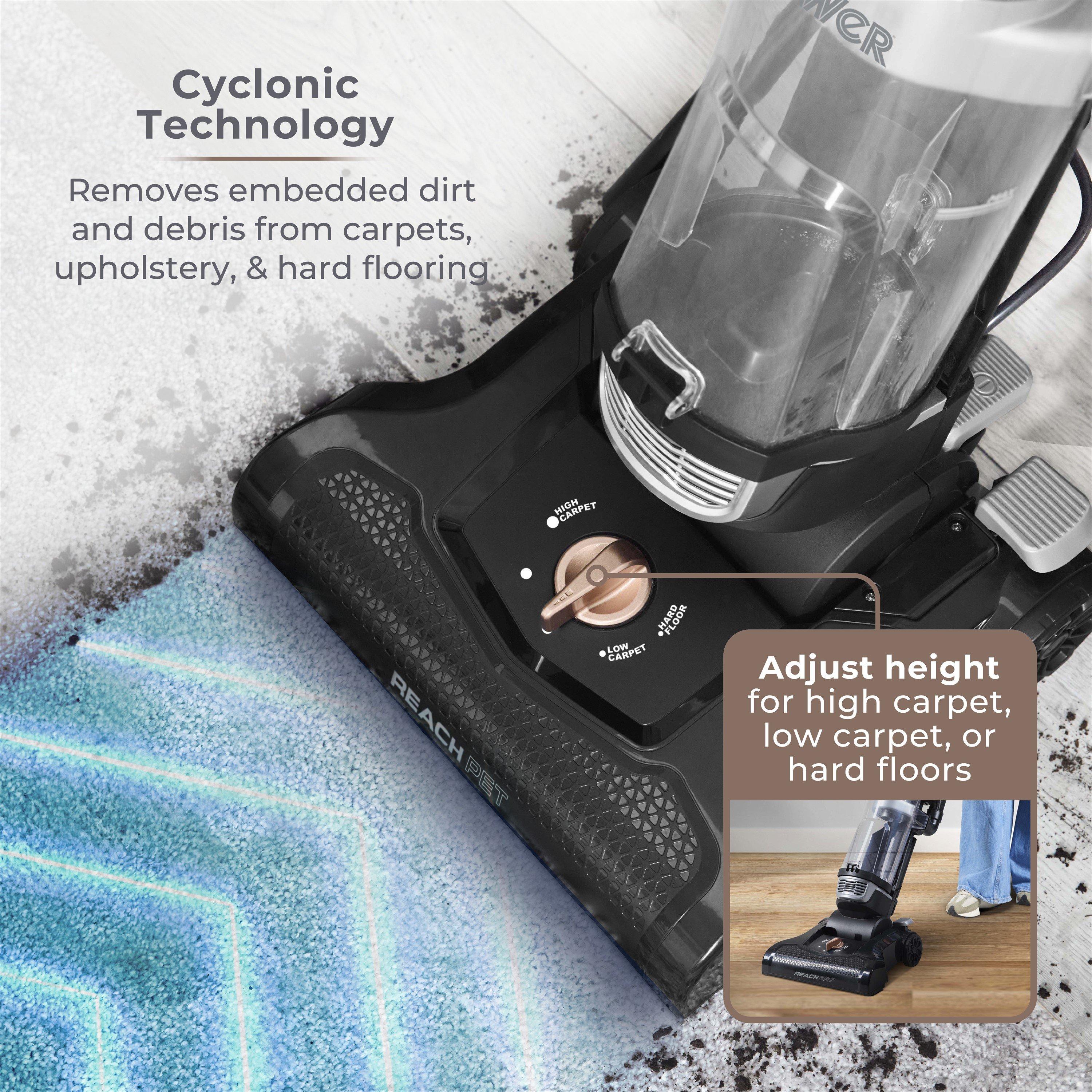 Rose Gold - Tower - Tower RXP30PET Reach Bagless Upright Vacuum Cleaner Cyclonic Technology Blush Gold T108001BLGPET - 3