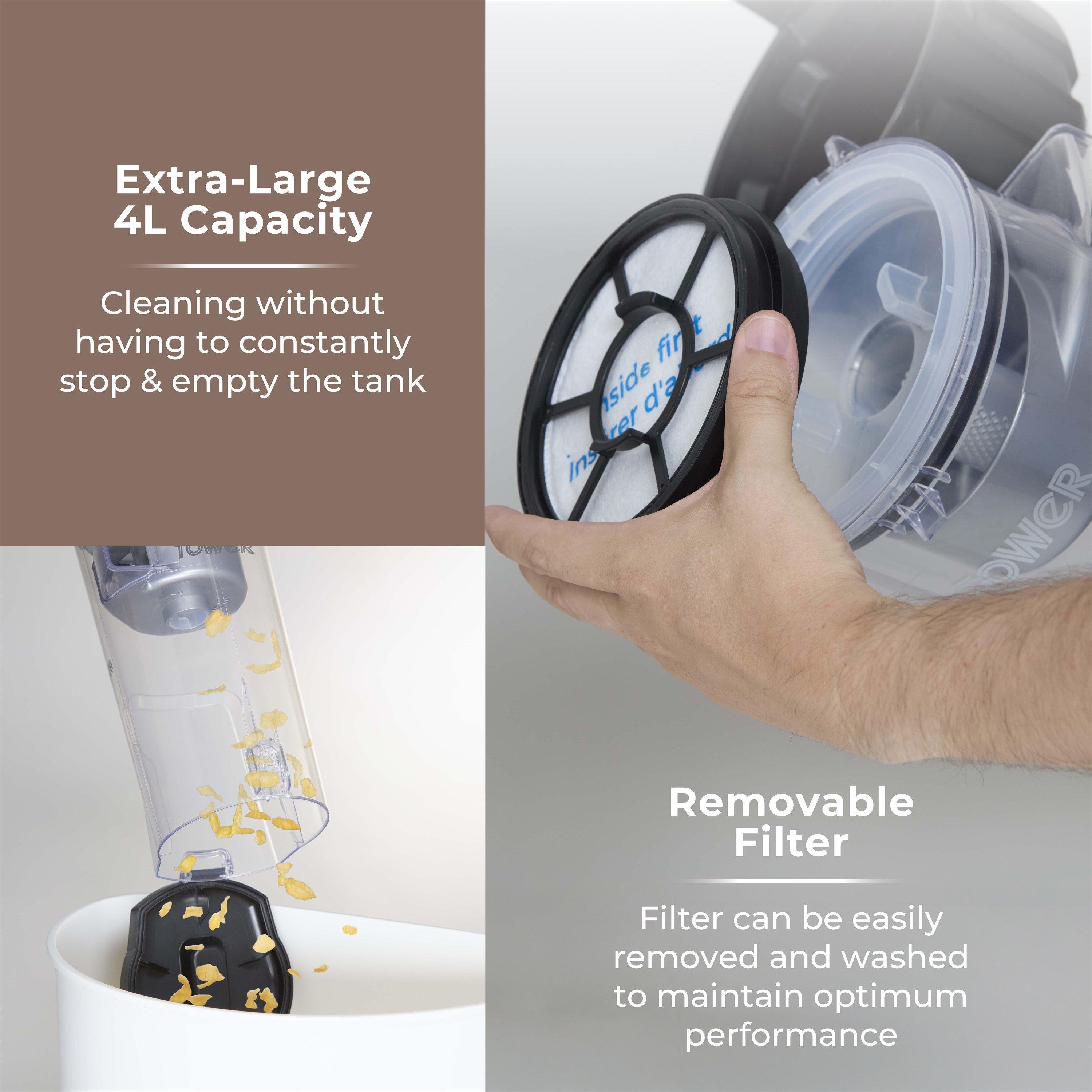 Rose Gold - Tower - Tower RXP30PET Reach Bagless Upright Vacuum Cleaner Cyclonic Technology Blush Gold T108001BLGPET - 4