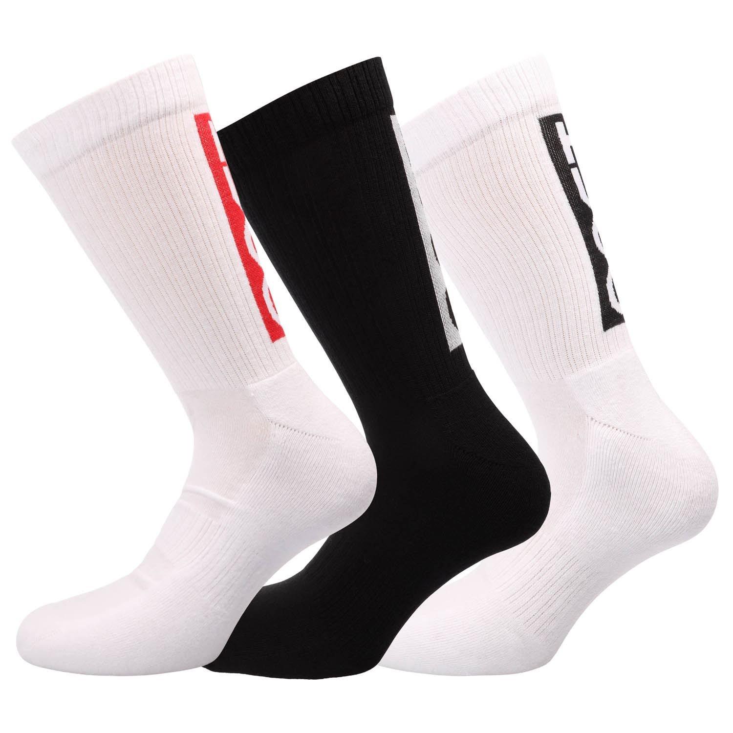 Hugo Men's 3 Pack Of Vertical Logo Socks -  Colour - 9-11