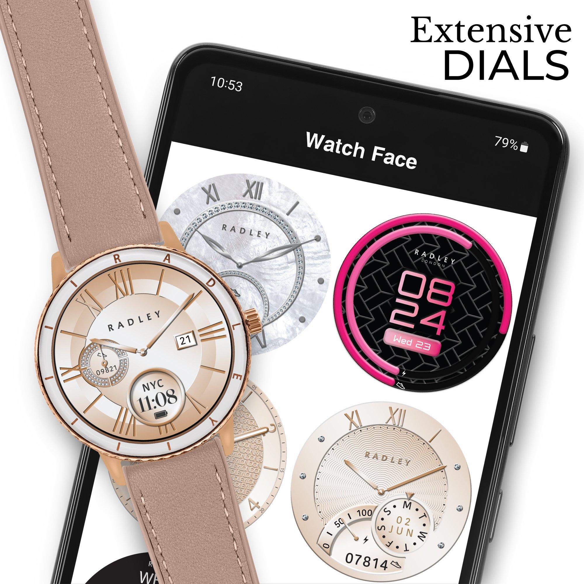 Pink - Radley - Radley Series 57 Pink Strap Smart Watch - 4