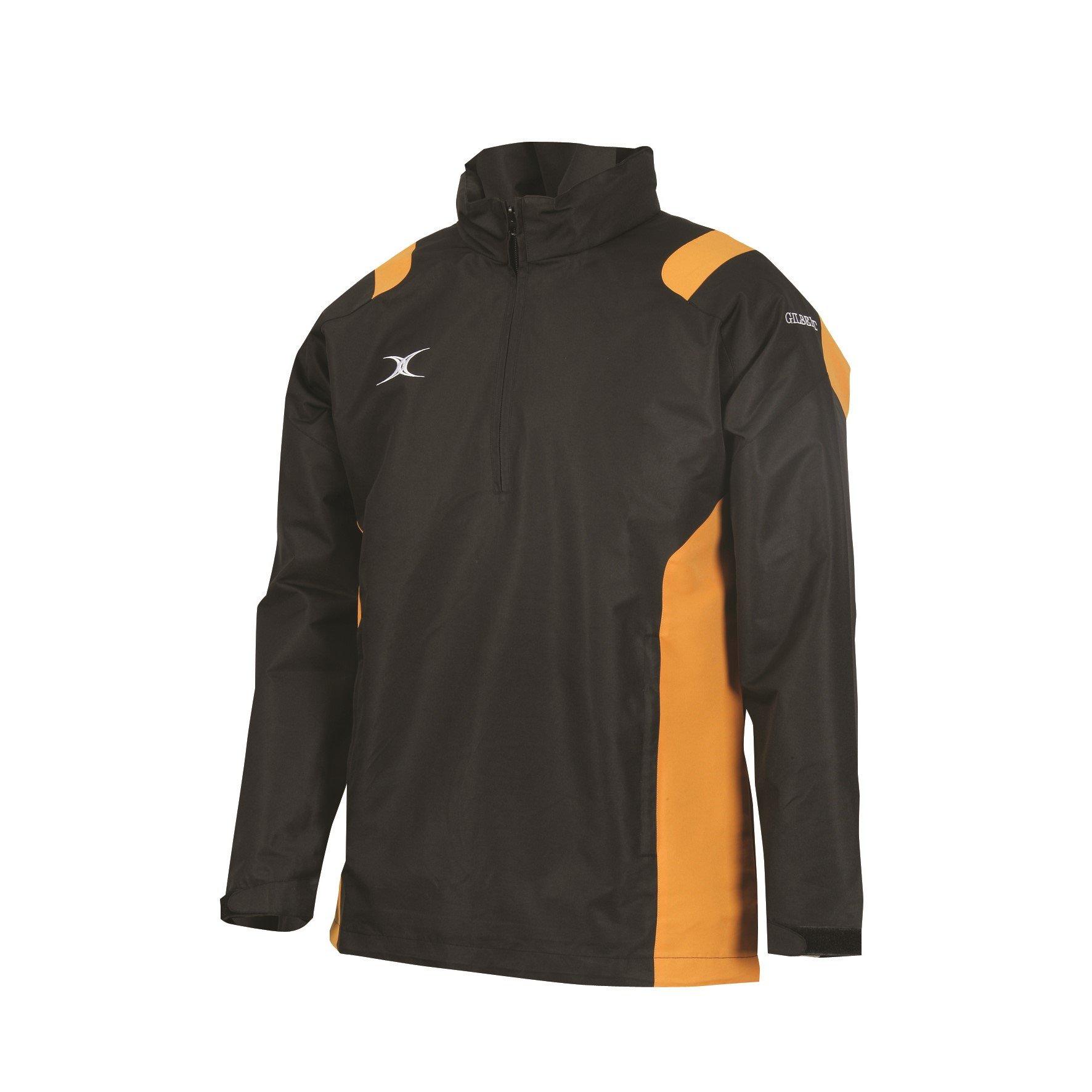 Blk/Amber - Gilbert - Unisex Adults Water-Repellent Adjustable Performance Rugby Jacket