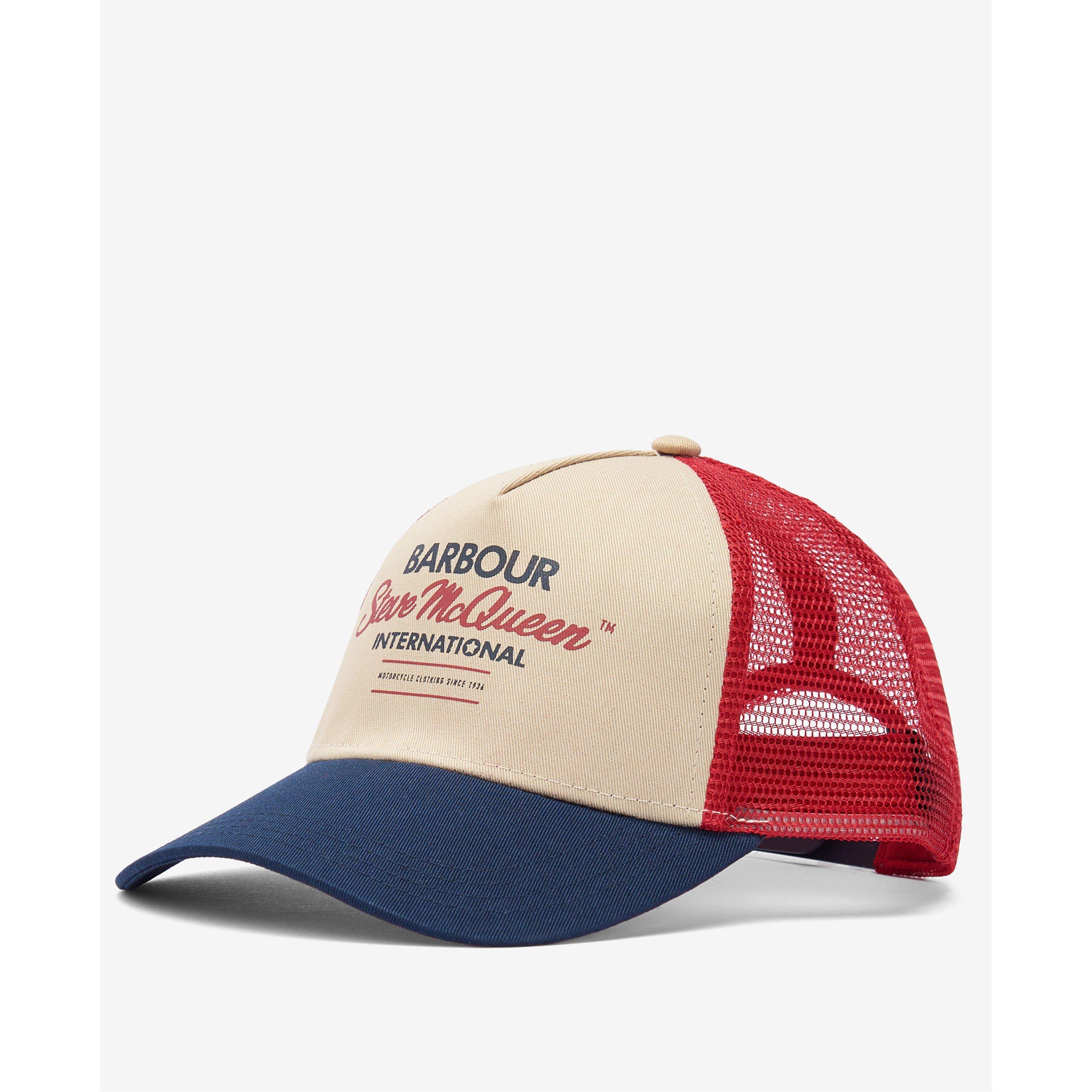 Barbour International Steve McQueen Trucker Cap - Navy/Red/Stone