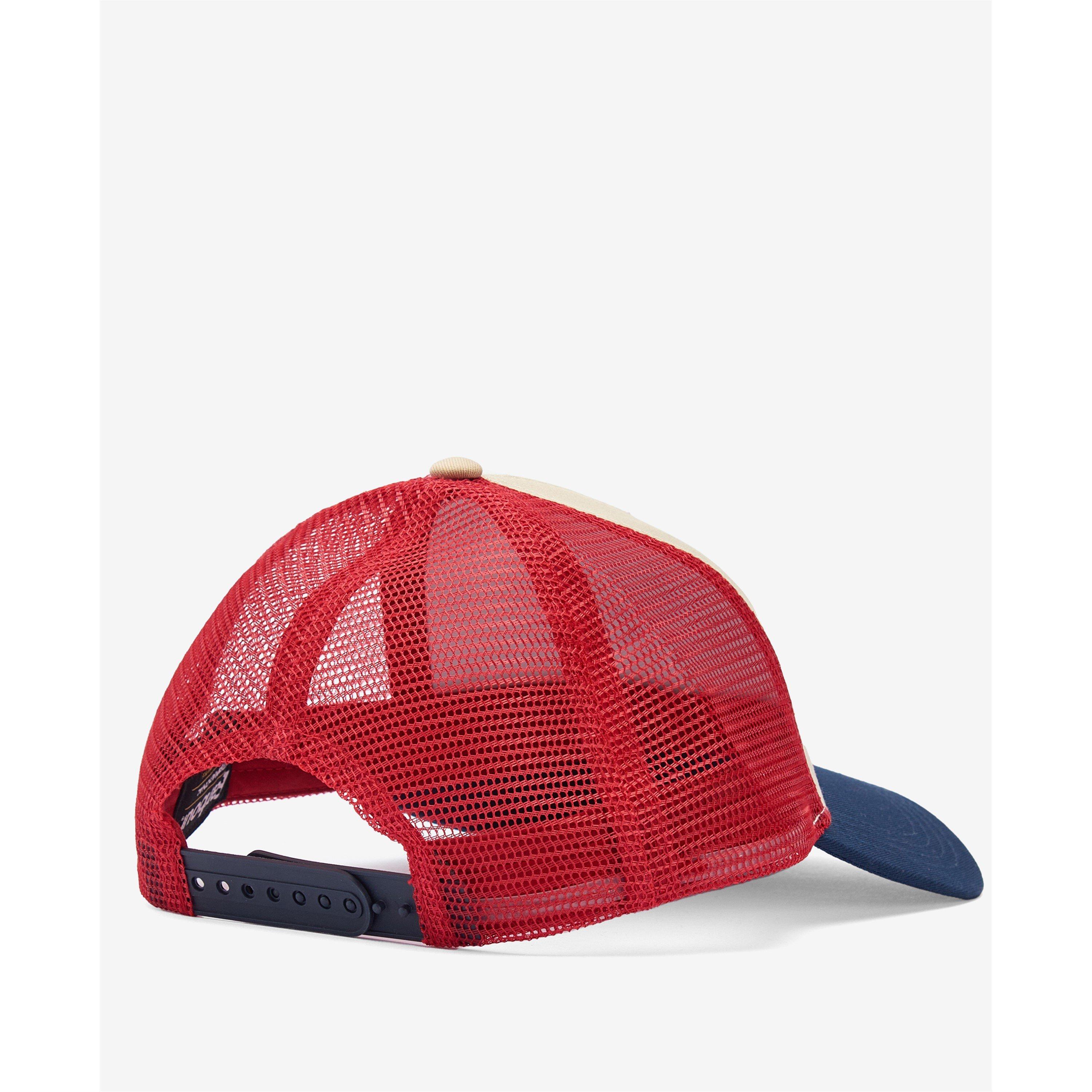 Navy/Red/Stone - Barbour International - Steve McQueen Trucker Cap - 2