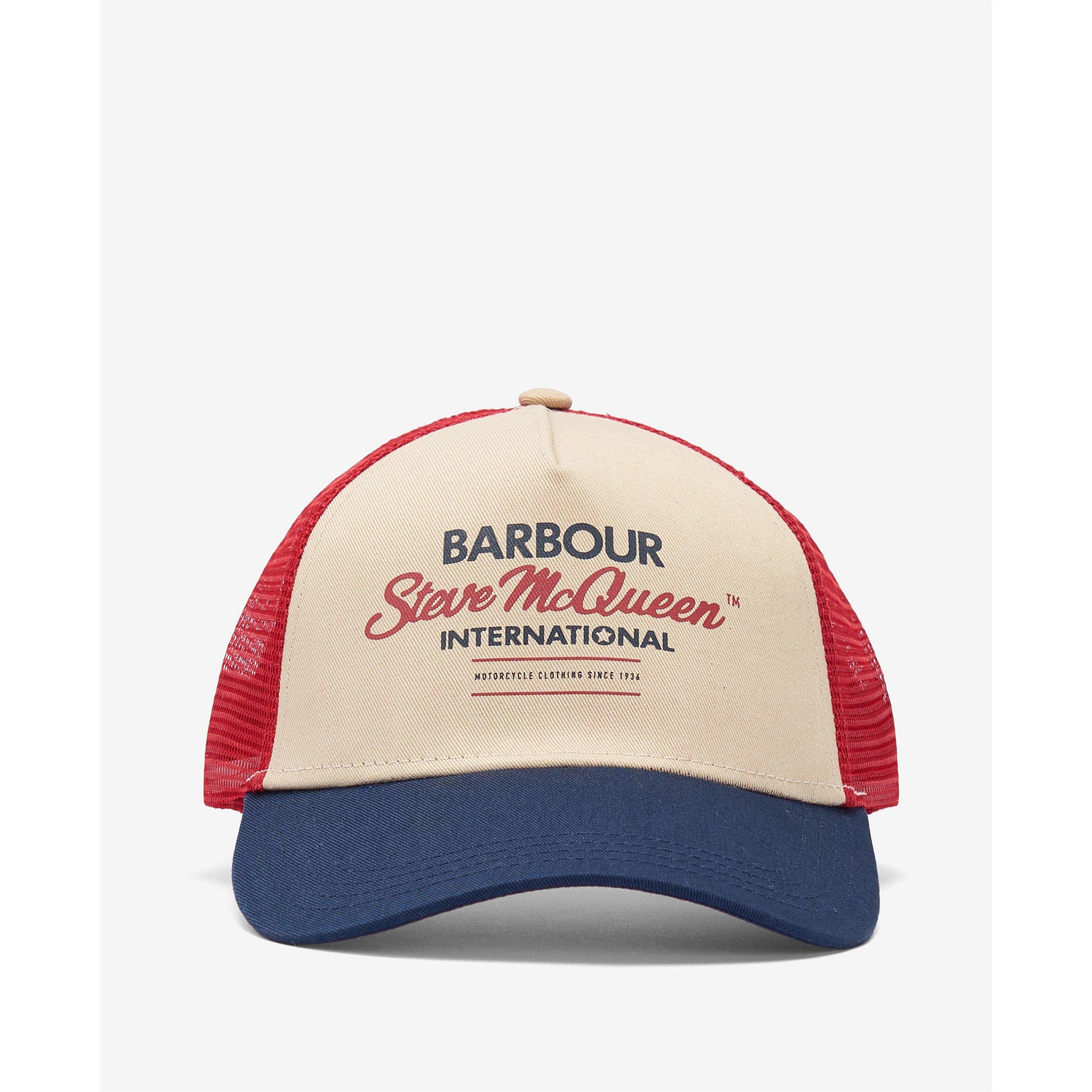 Navy/Red/Stone - Barbour International - Steve McQueen Trucker Cap - 3