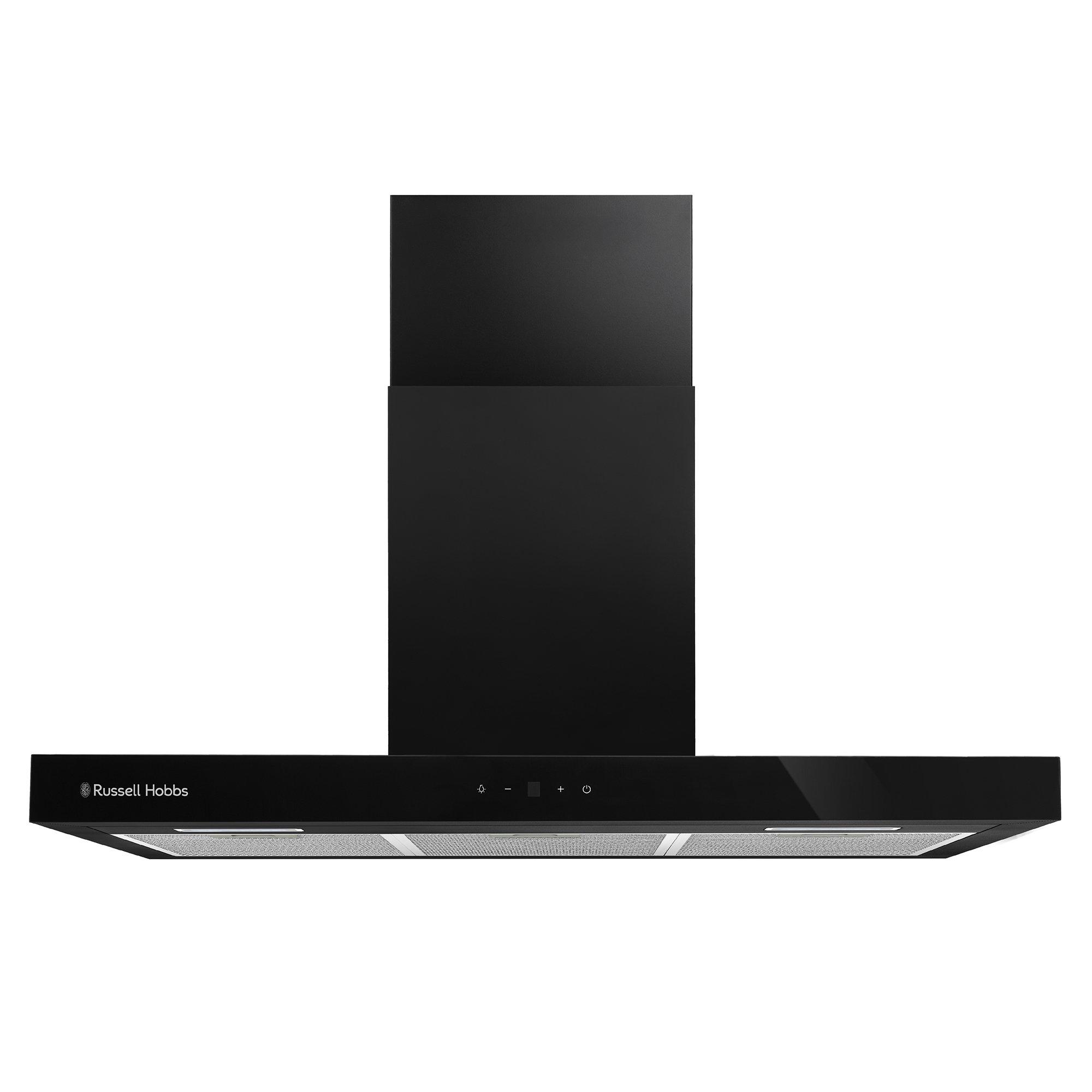 Black - Russell Hobbs - RHGCH903B 90cm T-Shaped Cooker Hood in Black - 1