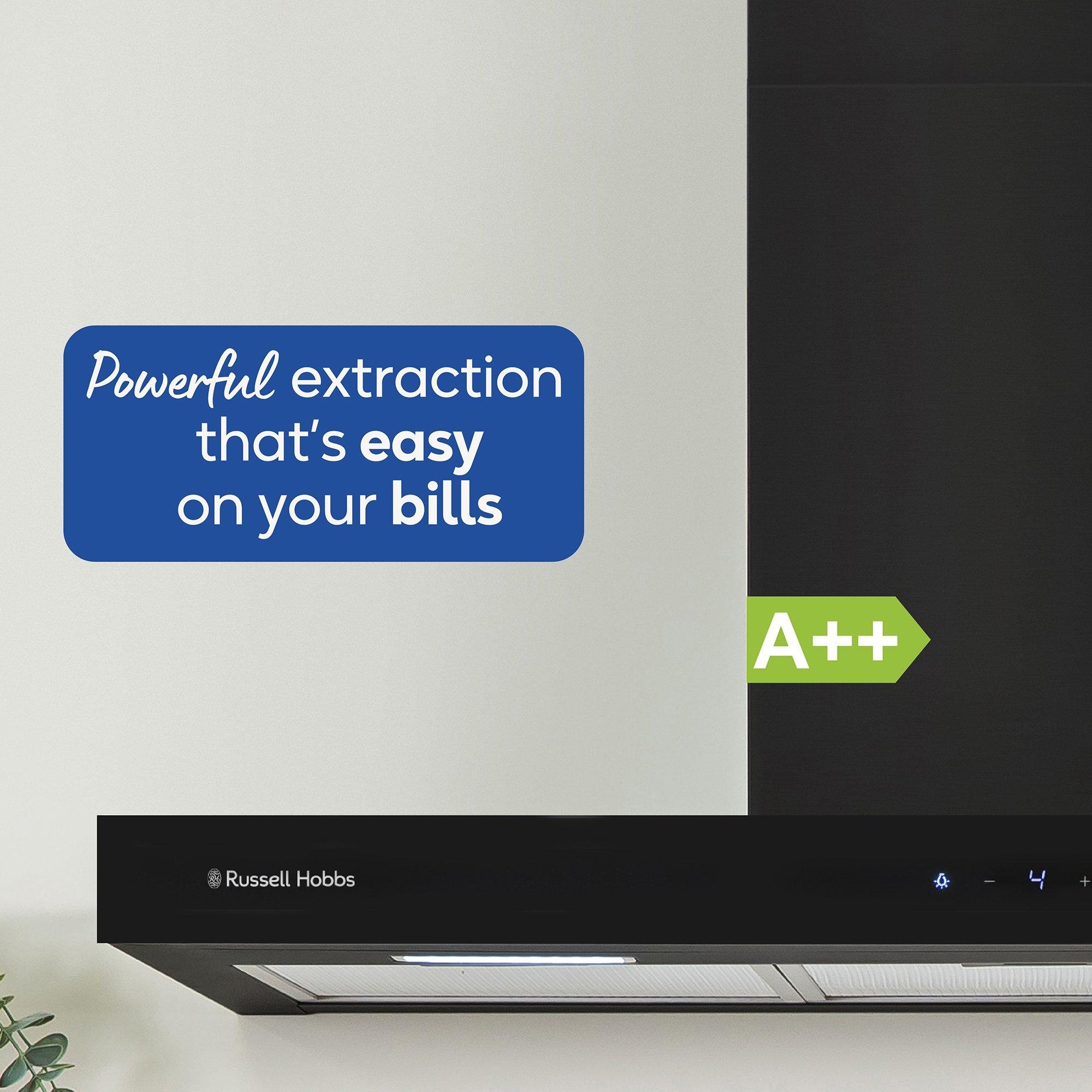 Black - Russell Hobbs - RHGCH903B 90cm T-Shaped Cooker Hood in Black - 8