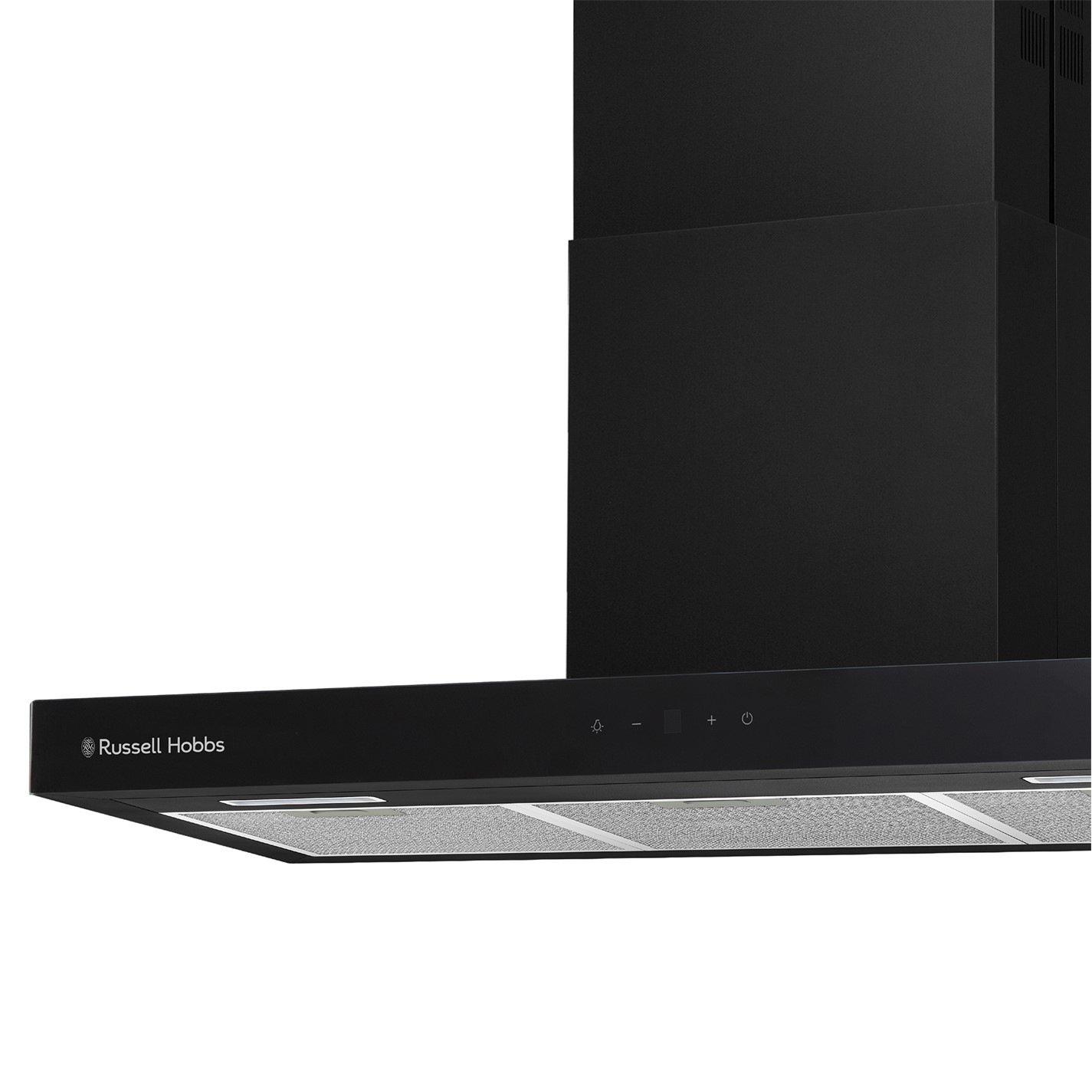 Black - Russell Hobbs - RHGCH903B 90cm T-Shaped Cooker Hood in Black - 10