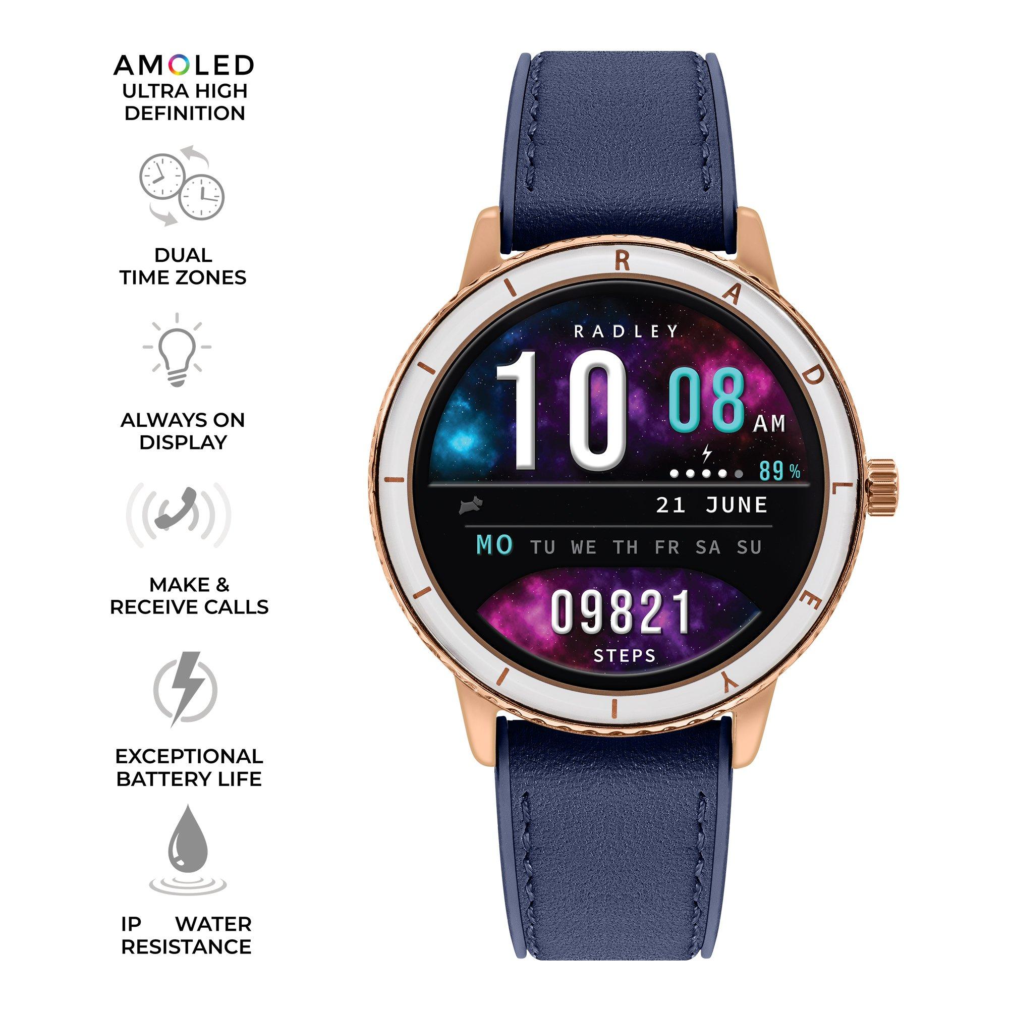 Blue - Radley - Radley Series 57 Navy Smart Watch - 2