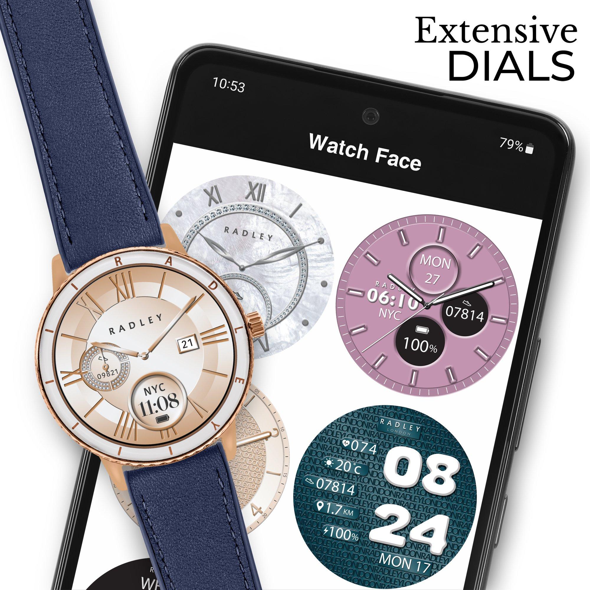 Blue - Radley - Radley Series 57 Navy Smart Watch - 4