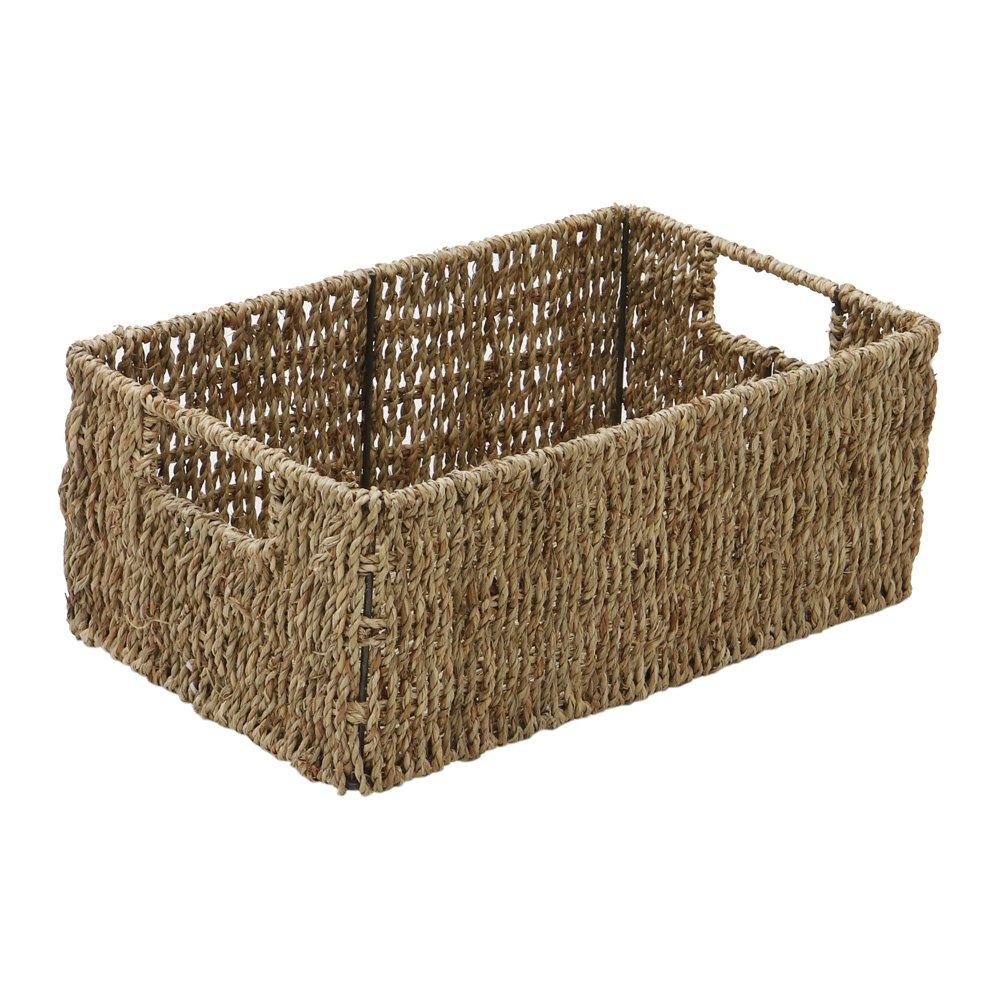 Natural - JVL - Seagrass Set Of 3 Rectangular Storage Baskets - 3