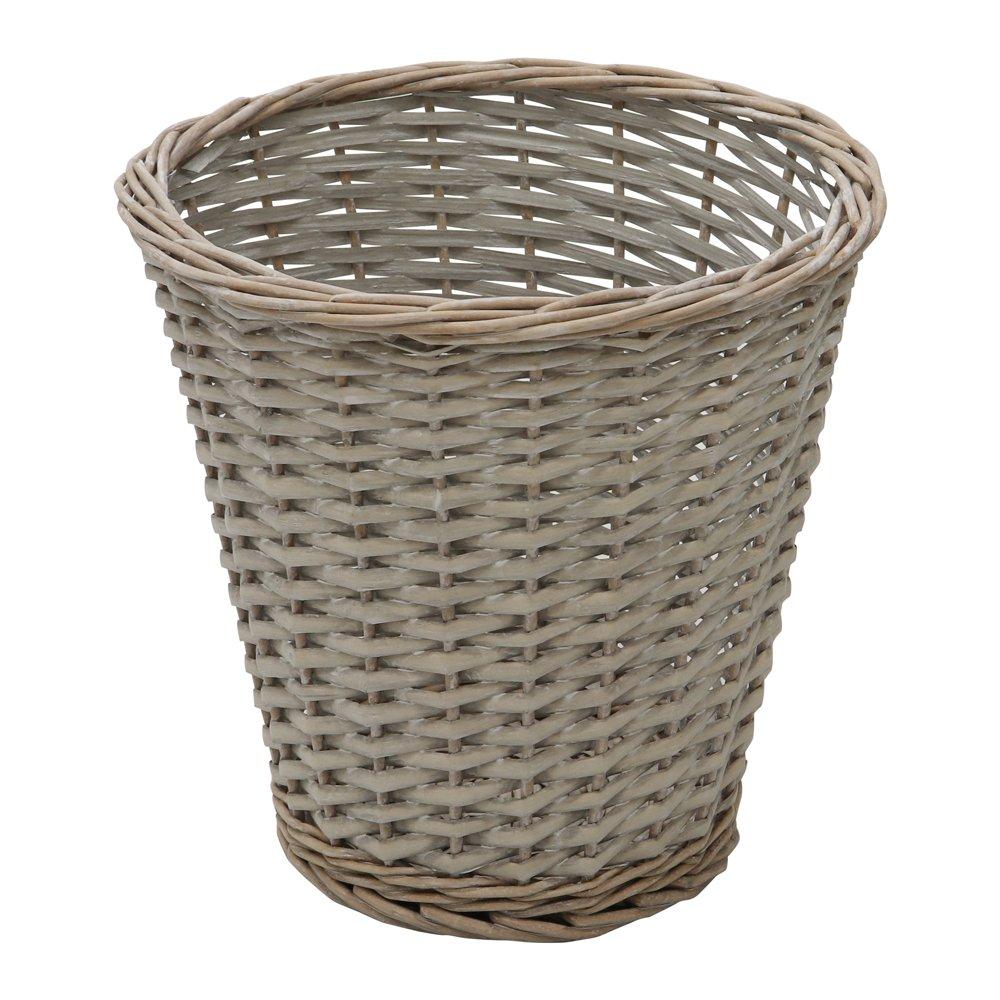 Grey - JVL - Arianna Set of 4 Round Willow Basket - 11