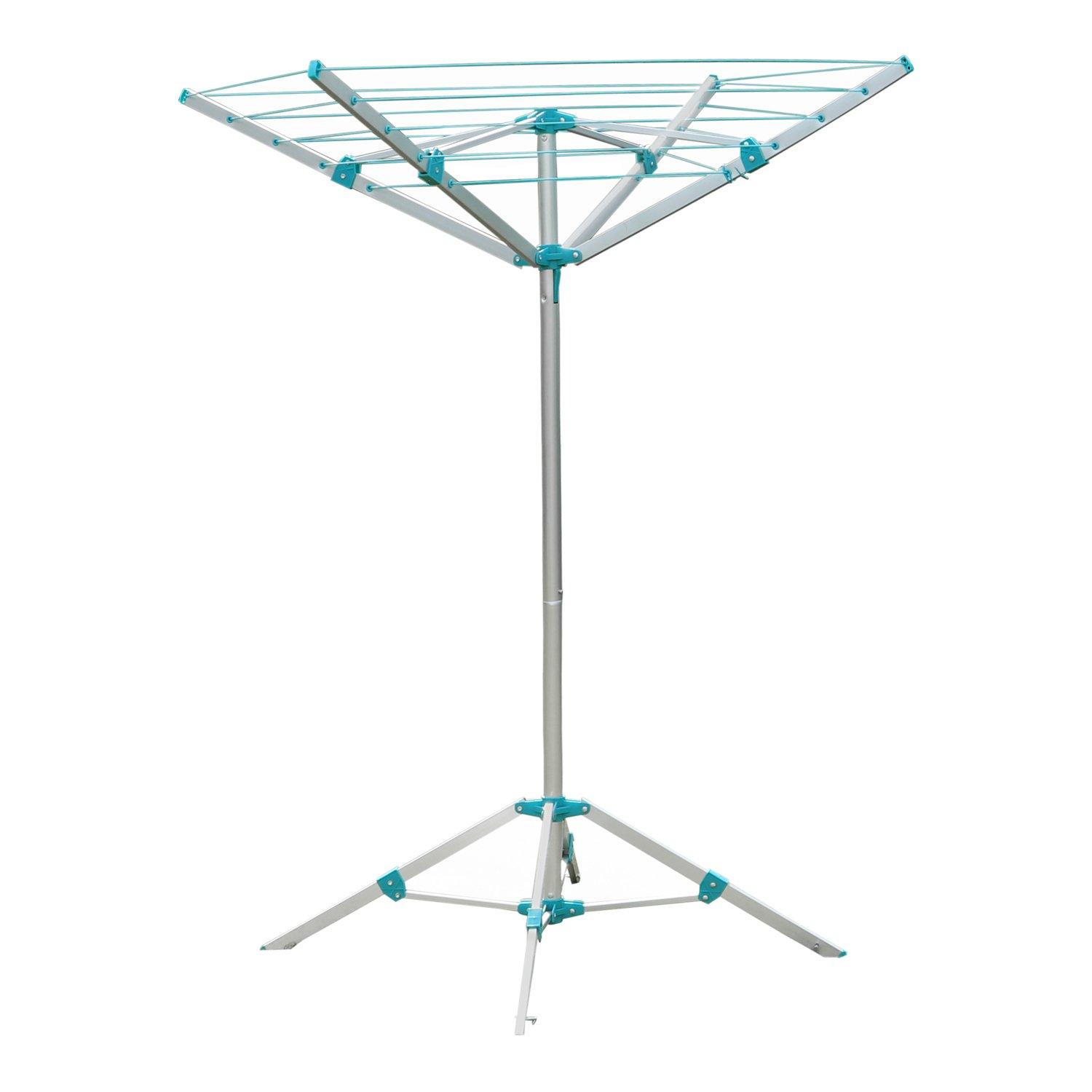 Silver - JVL - 4 Arm Portabel Rotary Airer 16M - 1