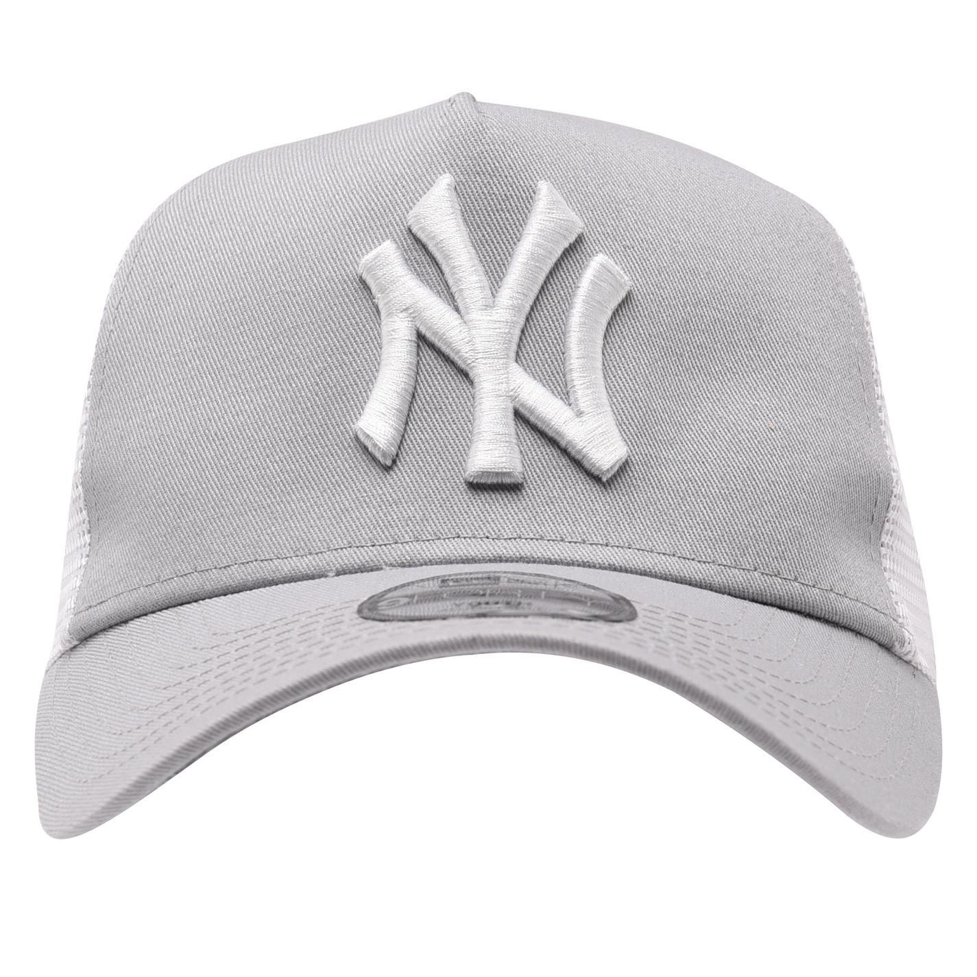 NY Grey/White - New Era - Youth Adjustable Trucker Cap - 2