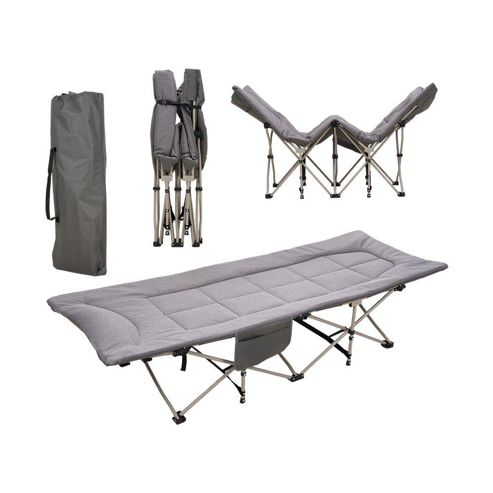 Light Grey - Breeins - Portable Folding Camping bed - 3