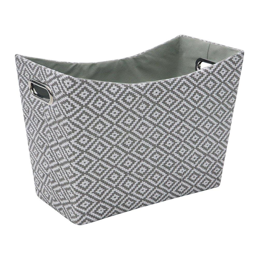Grey - JVL - Argyle Paper Magazine Holder - 1