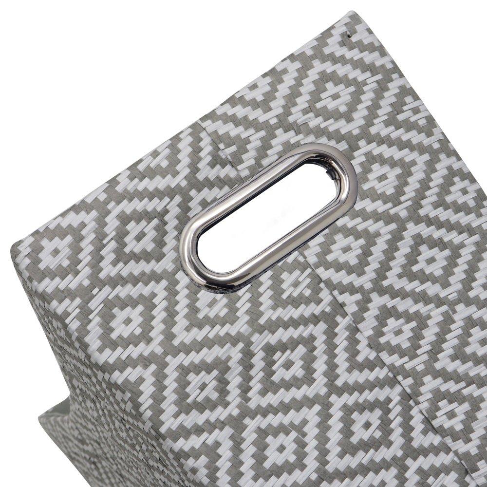 Grey - JVL - Argyle Paper Magazine Holder - 3