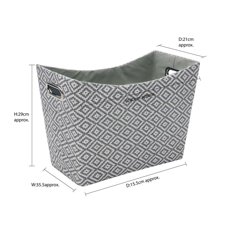 Grey - JVL - Argyle Paper Magazine Holder - 7