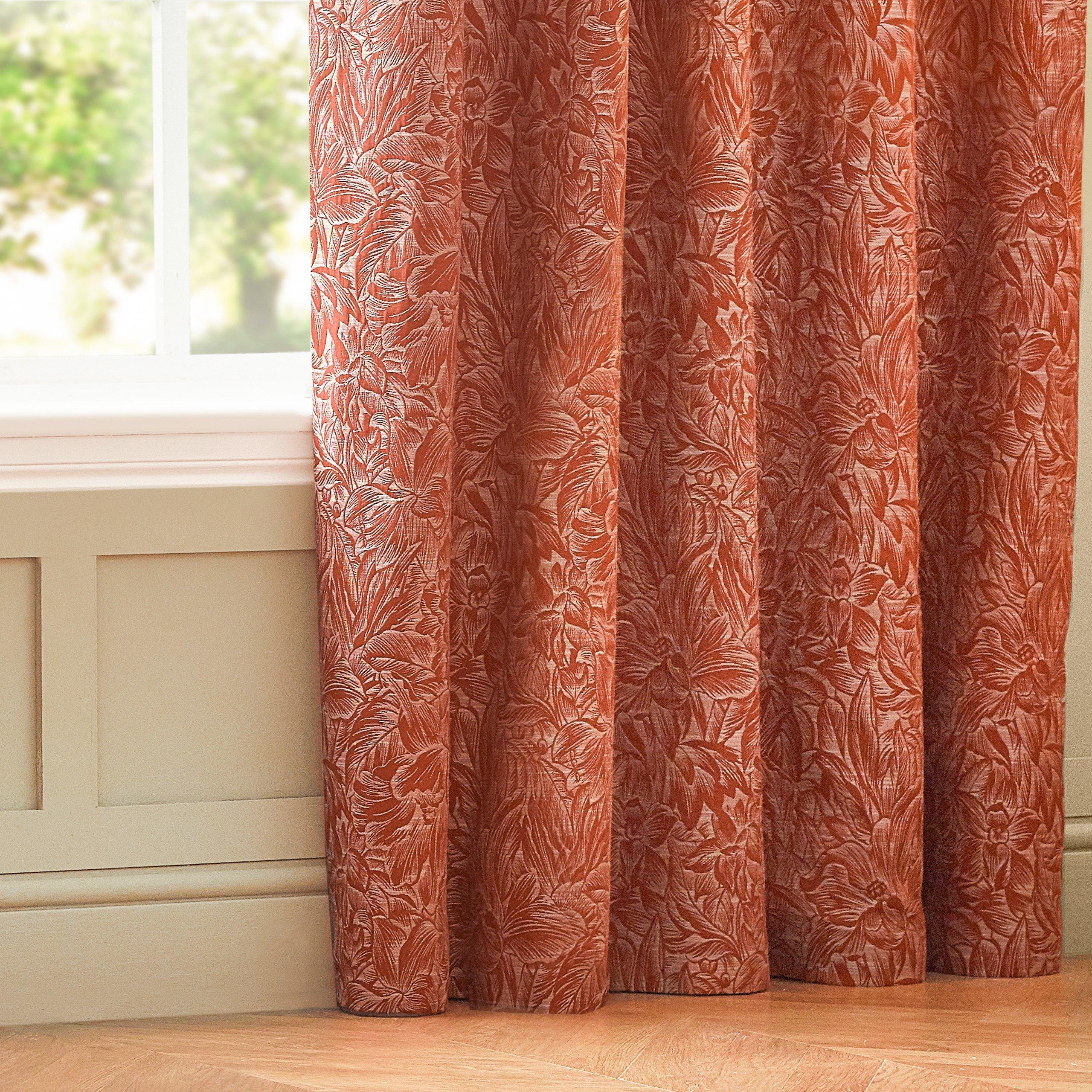 Brick - Wylder - Grantley Jacquard Pencil Pleat Curtains - 3