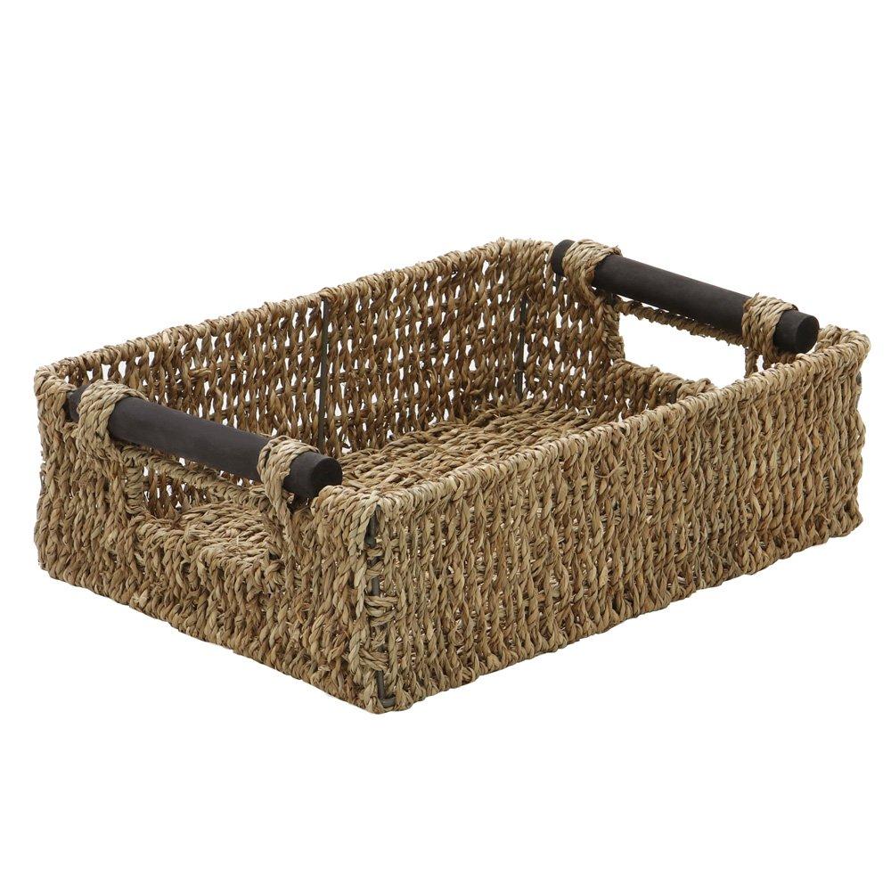 Natural - JVL - Seagrass Set Of 3 Rectangular Storage Baskets - 3