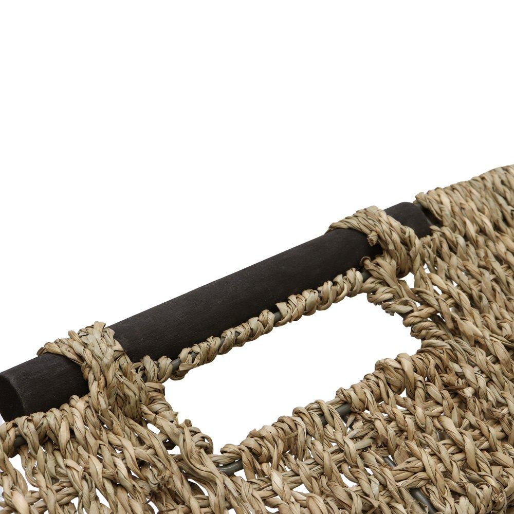 Natural - JVL - Seagrass Set Of 3 Rectangular Storage Baskets - 4