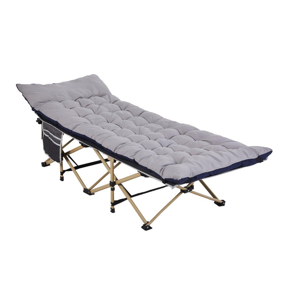 Grey - Breeins - Foldable Camping Bed with Mattress - 1