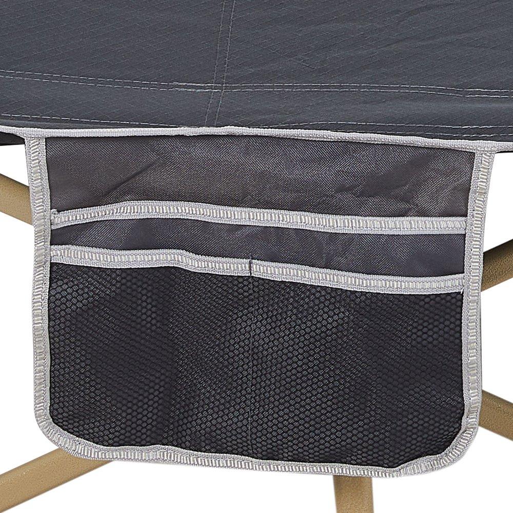 Grey - Breeins - Foldable Camping Bed with Mattress - 11