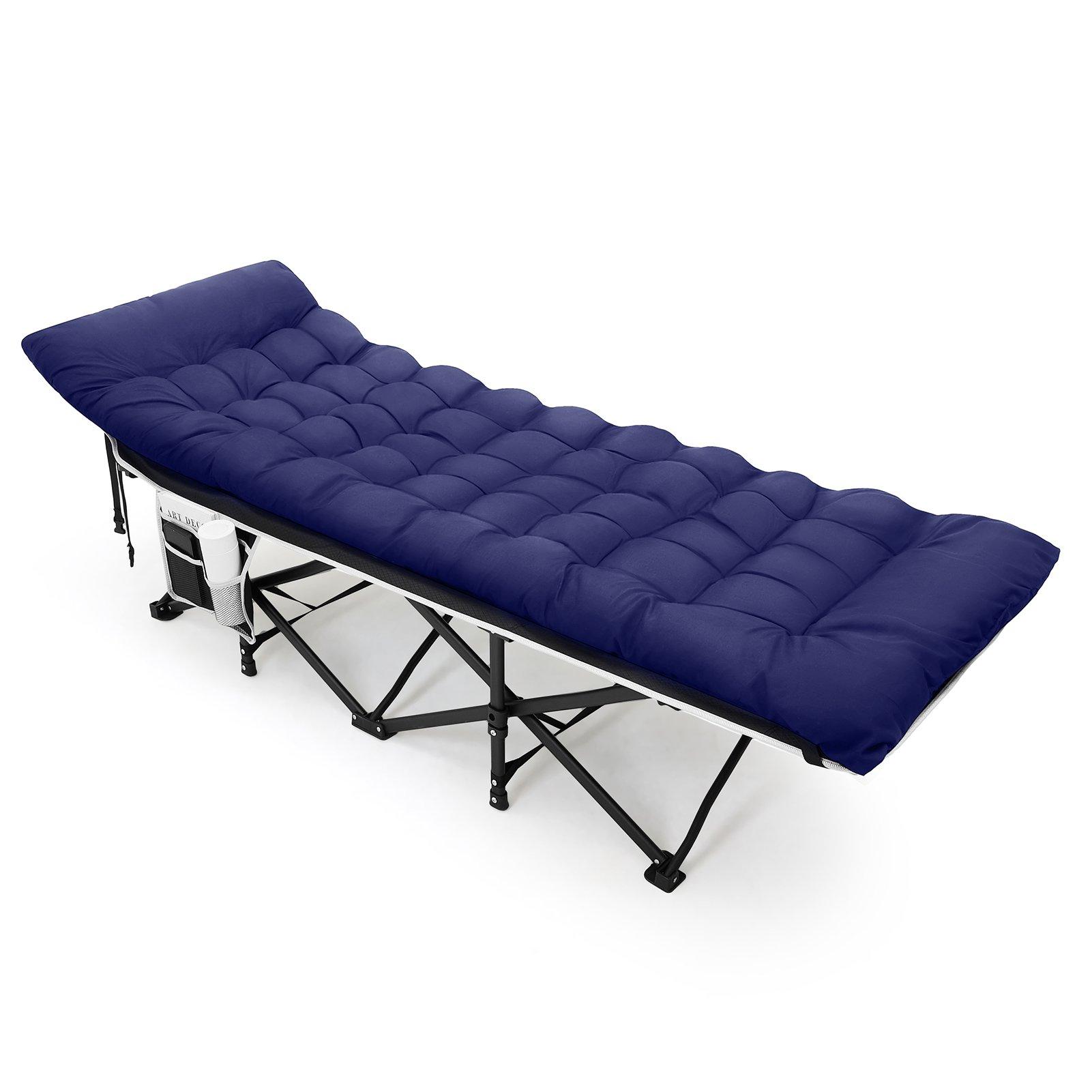Breeins  Blue Foldable Camping Bed With Mattress