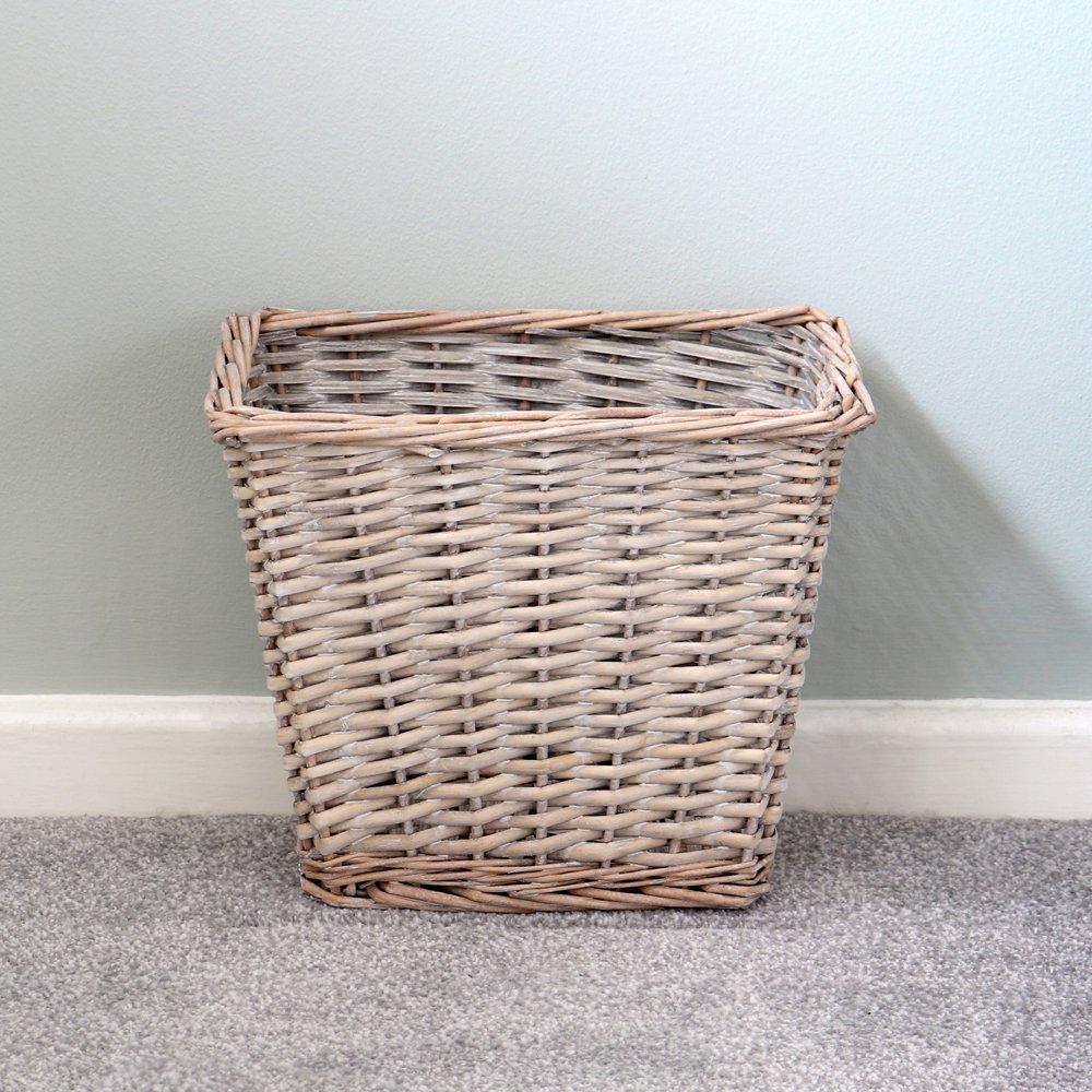 Grey - JVL - Arianna Set of 4 Rectangular Willow Basket - 3