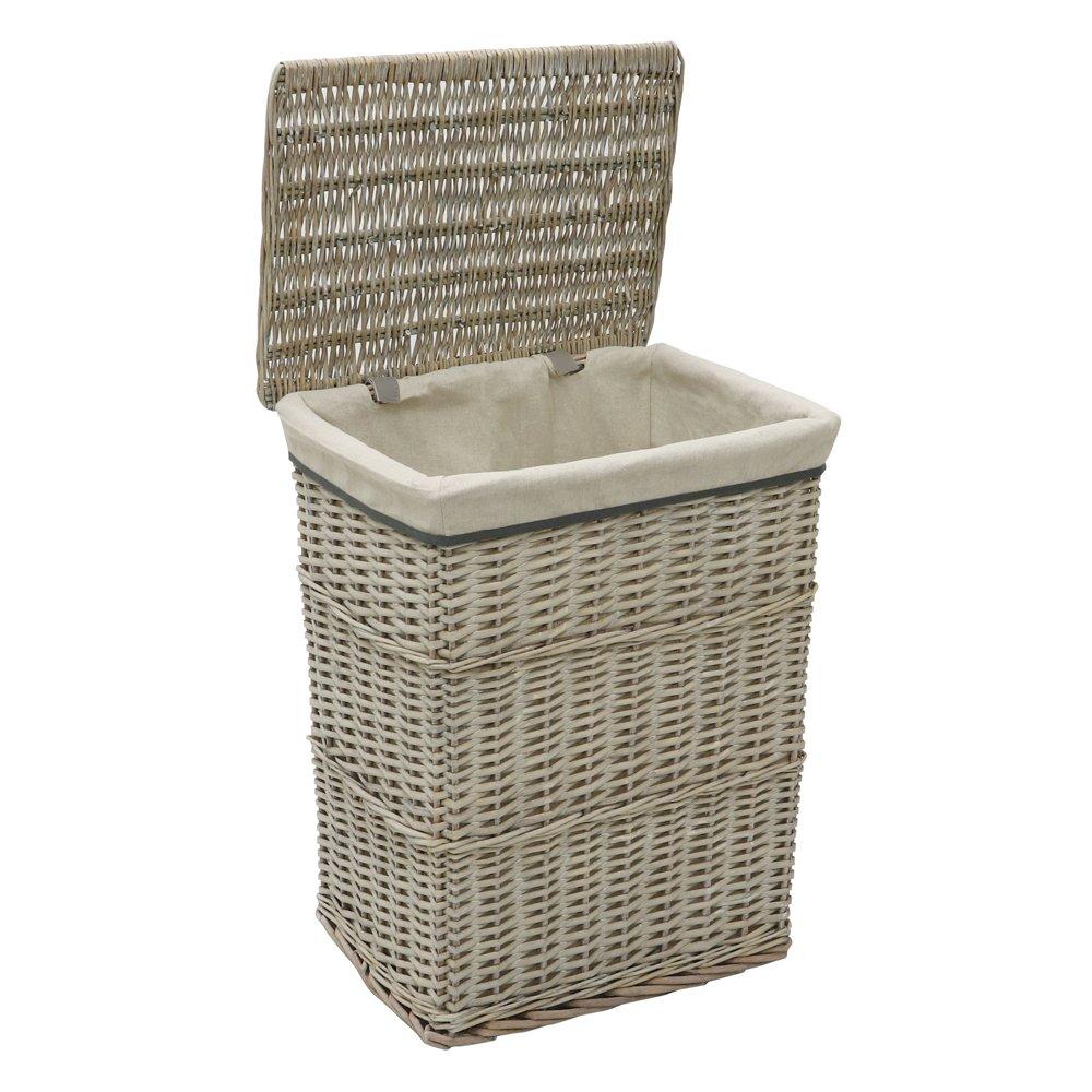 Grey - JVL - Arianna Set of 4 Rectangular Willow Basket - 6