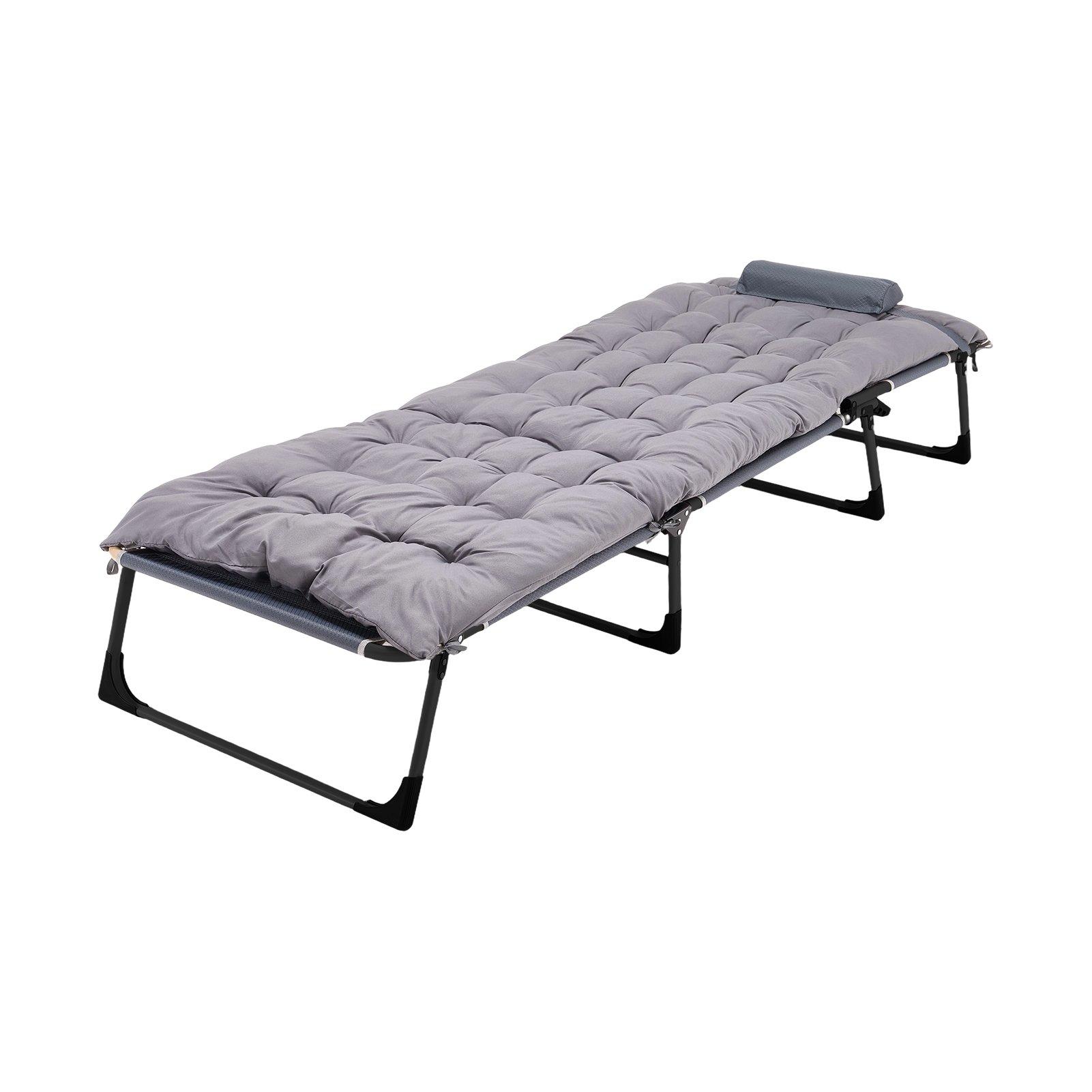 Grey - Breeins - Foldable Camping Bed with Adjustable Backrest - 4