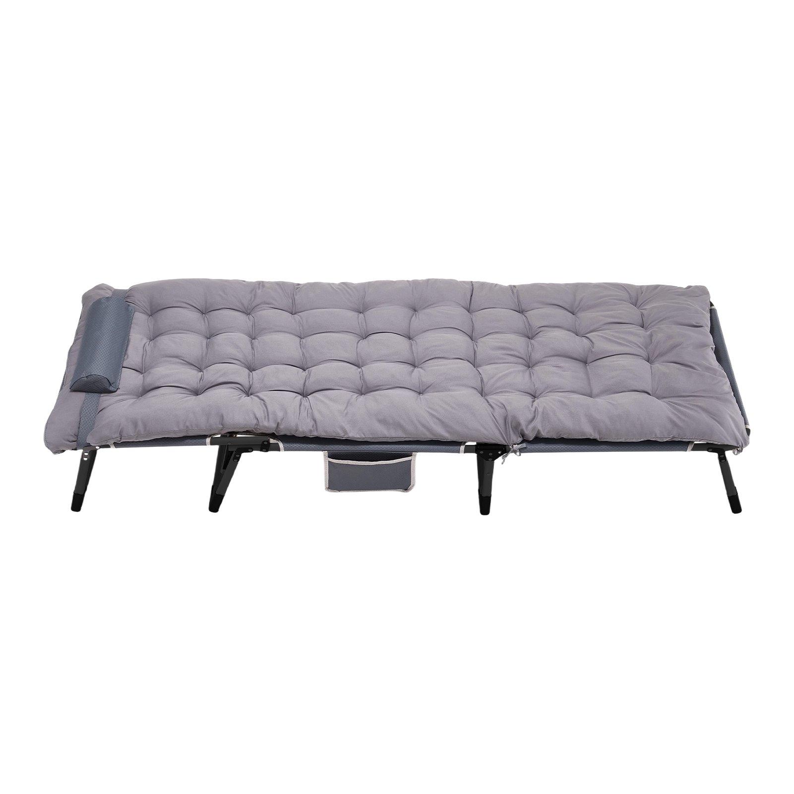 Grey - Breeins - Foldable Camping Bed with Adjustable Backrest - 5